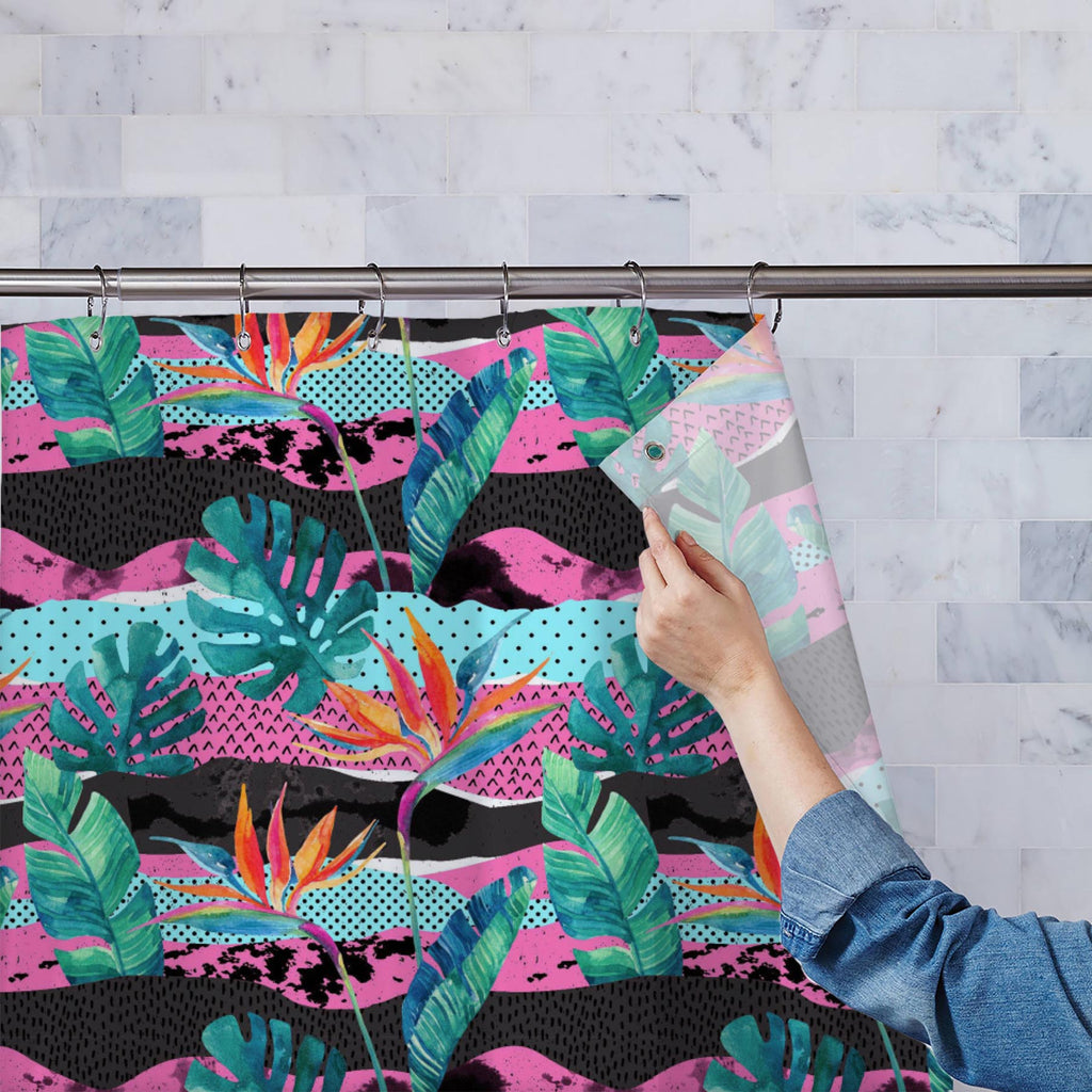 Abstract Watercolor Grunge Washable Waterproof Shower Curtain - Shower Curtains - ArtzFolio.com