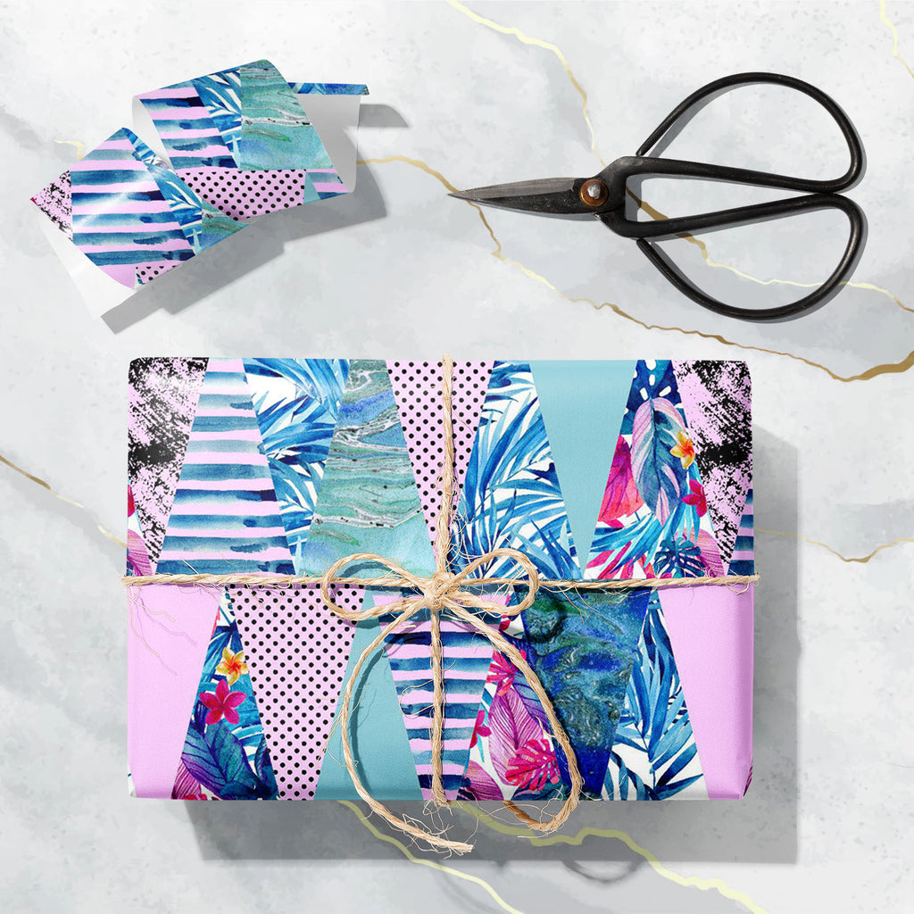 Colorful Tropical Leaves and Triangles Art & Craft Gift Wrapping Paper-Wrapping Papers-WRP_PP-IC 5016048 IC 5016048, Abstract Expressionism, Abstracts, Bling, Botanical, Digital, Digital Art, Dots, Drawing, Floral, Flowers, Graphic, Illustrations, Marble, Marble and Stone, Modern Art, Nature, Patterns, Scenic, Seasons, Semi Abstract, Signs, Signs and Symbols, Stripes, Triangles, Tropical, Watercolour, colorful, leaves, and, art, craft, gift, wrapping, paper, flower, seamless, background, paint, abstract, be