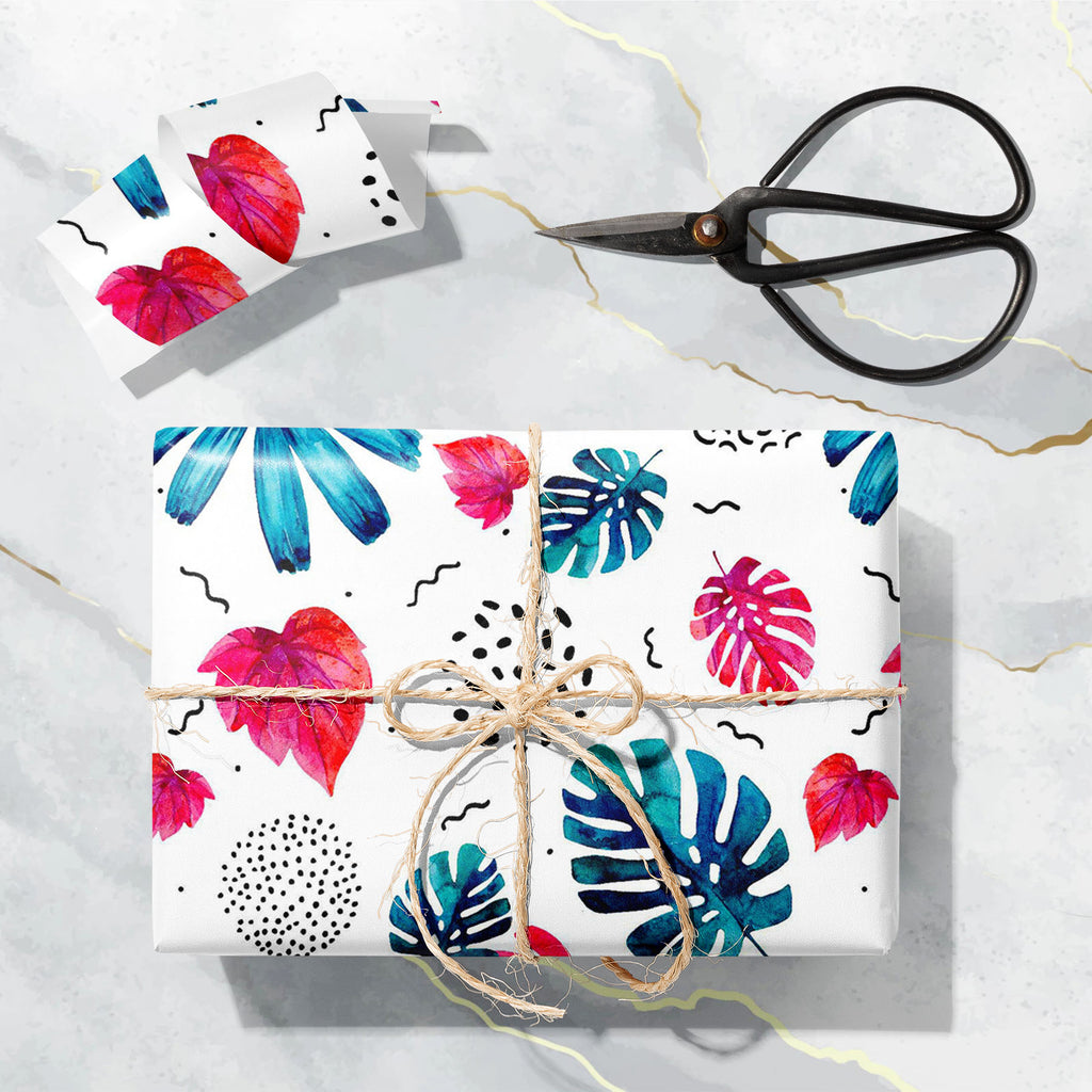 Watercolor Exotic Leaves Art & Craft Gift Wrapping Paper-Wrapping Papers-WRP_PP-IC 5016052 IC 5016052, 80s, 90s, Abstract Expressionism, Abstracts, Art and Paintings, Botanical, Decorative, Digital, Digital Art, Dots, Drawing, Floral, Flowers, Graphic, Hipster, Illustrations, Minimalism, Modern Art, Nature, Paintings, Patterns, Scenic, Seasons, Semi Abstract, Signs, Signs and Symbols, Triangles, Tropical, Watercolour, watercolor, exotic, leaves, art, craft, gift, wrapping, paper, pattern, water, illustratio