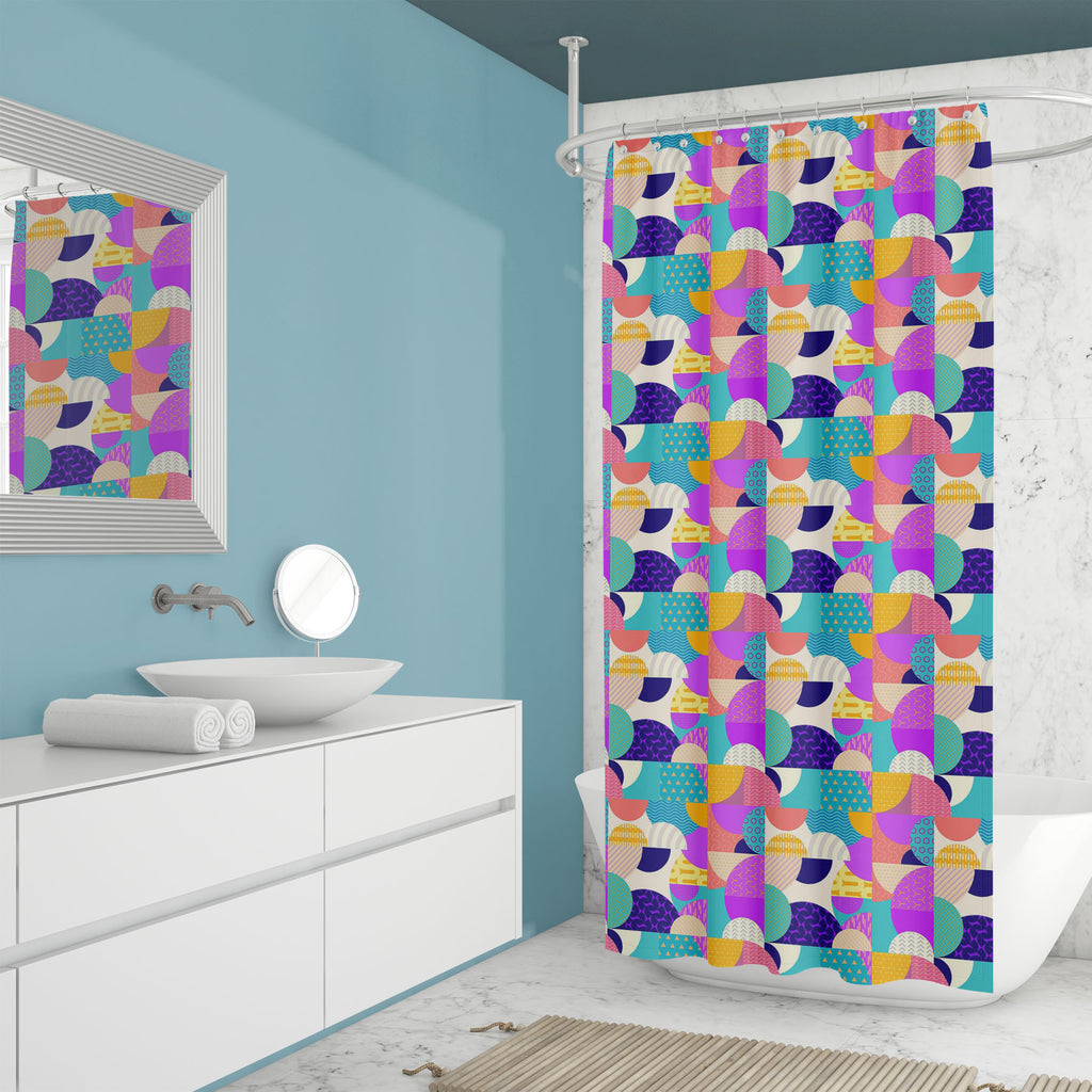 Watercolour Geometric Pattern D3 Washable Waterproof Shower Curtain-Shower Curtains-CUR_SH_EL-IC 5016058 IC 5016058, Abstract Expressionism, Abstracts, Art and Paintings, Black and White, Circle, Decorative, Digital, Digital Art, Geometric, Geometric Abstraction, Graphic, Illustrations, Modern Art, Patterns, Semi Abstract, Signs, Signs and Symbols, Space, Triangles, White, watercolour, pattern, d3, washable, waterproof, shower, curtain, abstract, texture, background, color, rainbow, flat, seamless, design, 