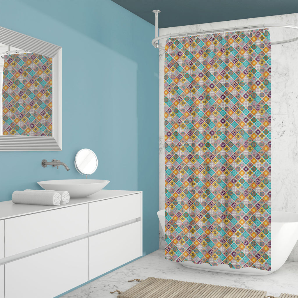 Vintage Ottoman Mandalas D2 Washable Waterproof Shower Curtain-Shower Curtains-CUR_SH_EL-IC 5016065 IC 5016065, Abstract Expressionism, Abstracts, African, Ancient, Art and Paintings, Bohemian, Botanical, Culture, Decorative, Ethnic, Floral, Flowers, Geometric, Geometric Abstraction, Historical, Illustrations, Indian, Mandala, Medieval, Mexican, Moroccan, Nature, Paisley, Patterns, Pets, Retro, Semi Abstract, Signs, Signs and Symbols, Traditional, Tribal, Vintage, World Culture, ottoman, mandalas, d2, washa