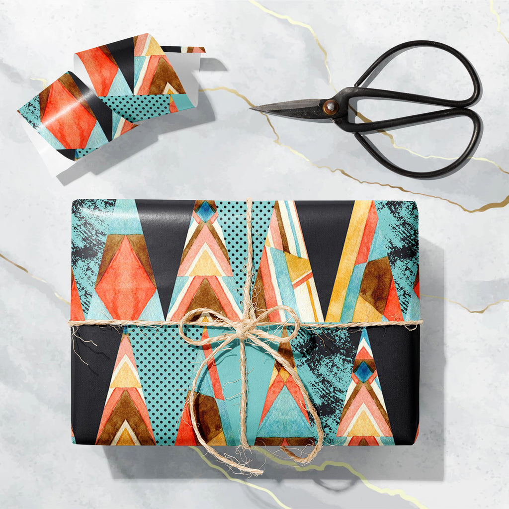Abstract Geometrical Triangles Art & Craft Gift Wrapping Paper - Wrapping Papers - ArtzFolio.com