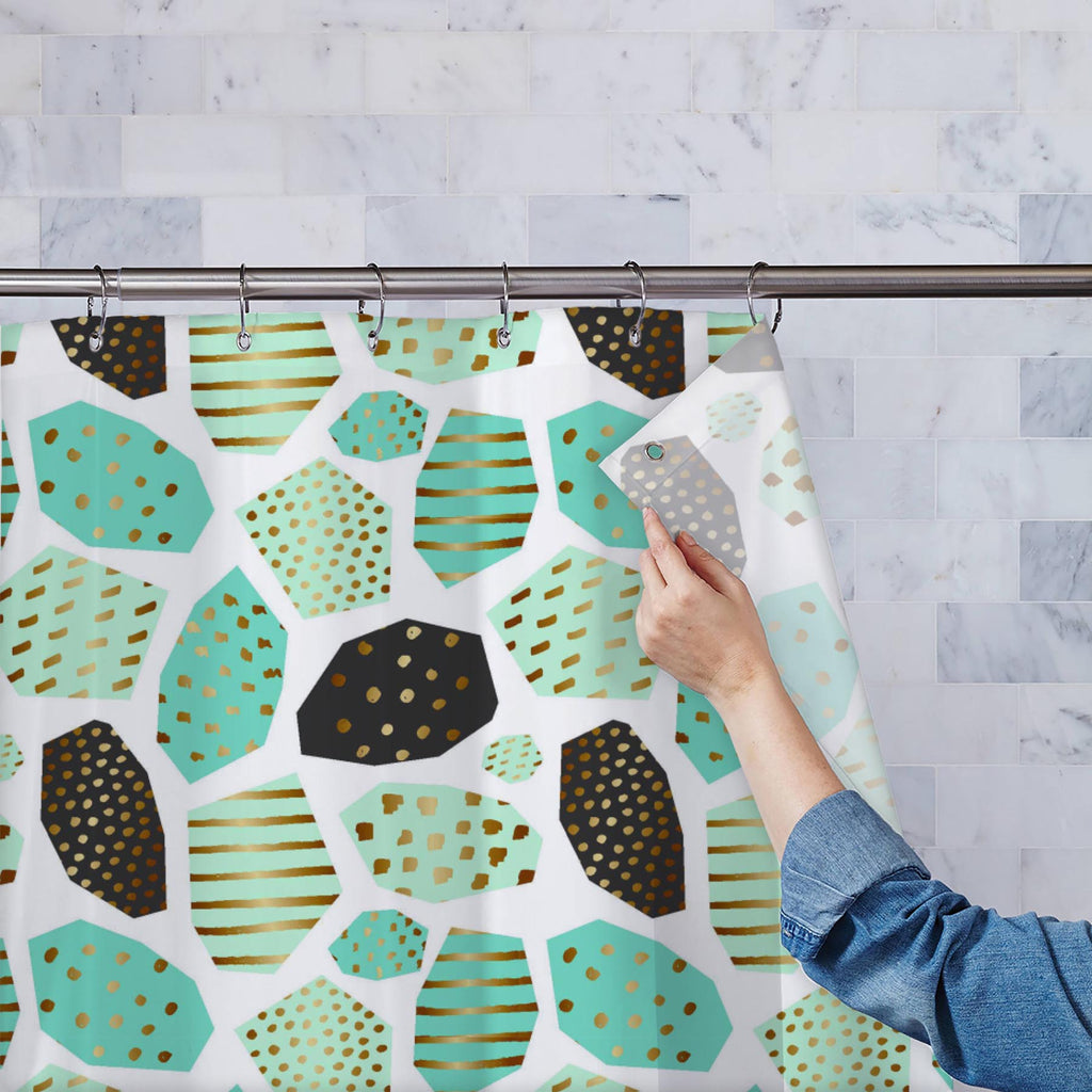 Repeat Geometrical Shapes Washable Waterproof Shower Curtain-Shower Curtains-CUR_SH_EL-IC 5016076 IC 5016076, Abstract Expressionism, Abstracts, Art and Paintings, Black and White, Digital, Digital Art, Dots, Geometric, Geometric Abstraction, Graphic, Hand Drawn, Illustrations, Modern Art, Patterns, Semi Abstract, Signs, Signs and Symbols, Stripes, White, repeat, geometrical, shapes, washable, waterproof, shower, curtain, pattern, seamless, abstract, gold, golden, minimal, style, texture, abstraction, backd