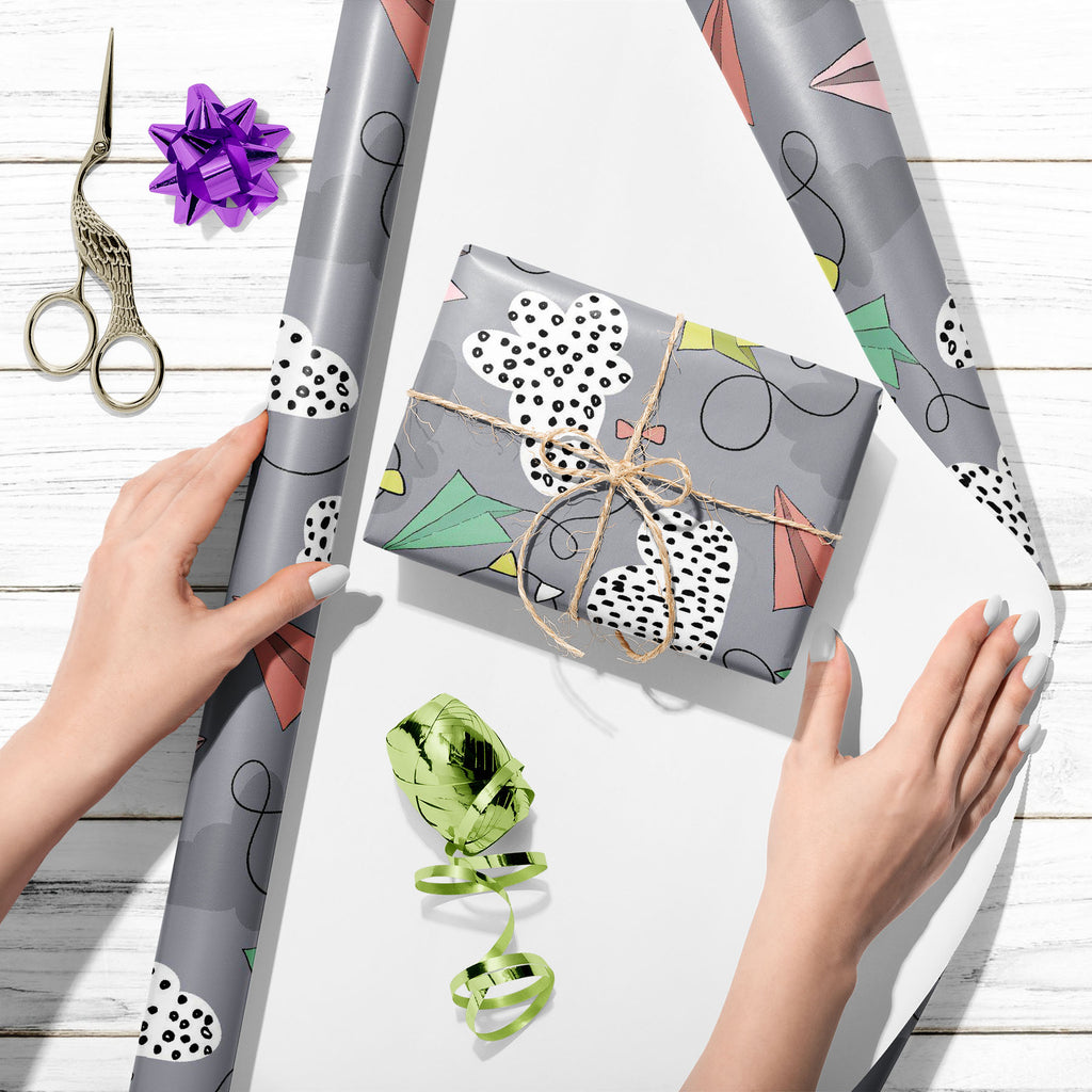 Airplanes and Clouds Art & Craft Gift Wrapping Paper - Wrapping Papers - ArtzFolio.com