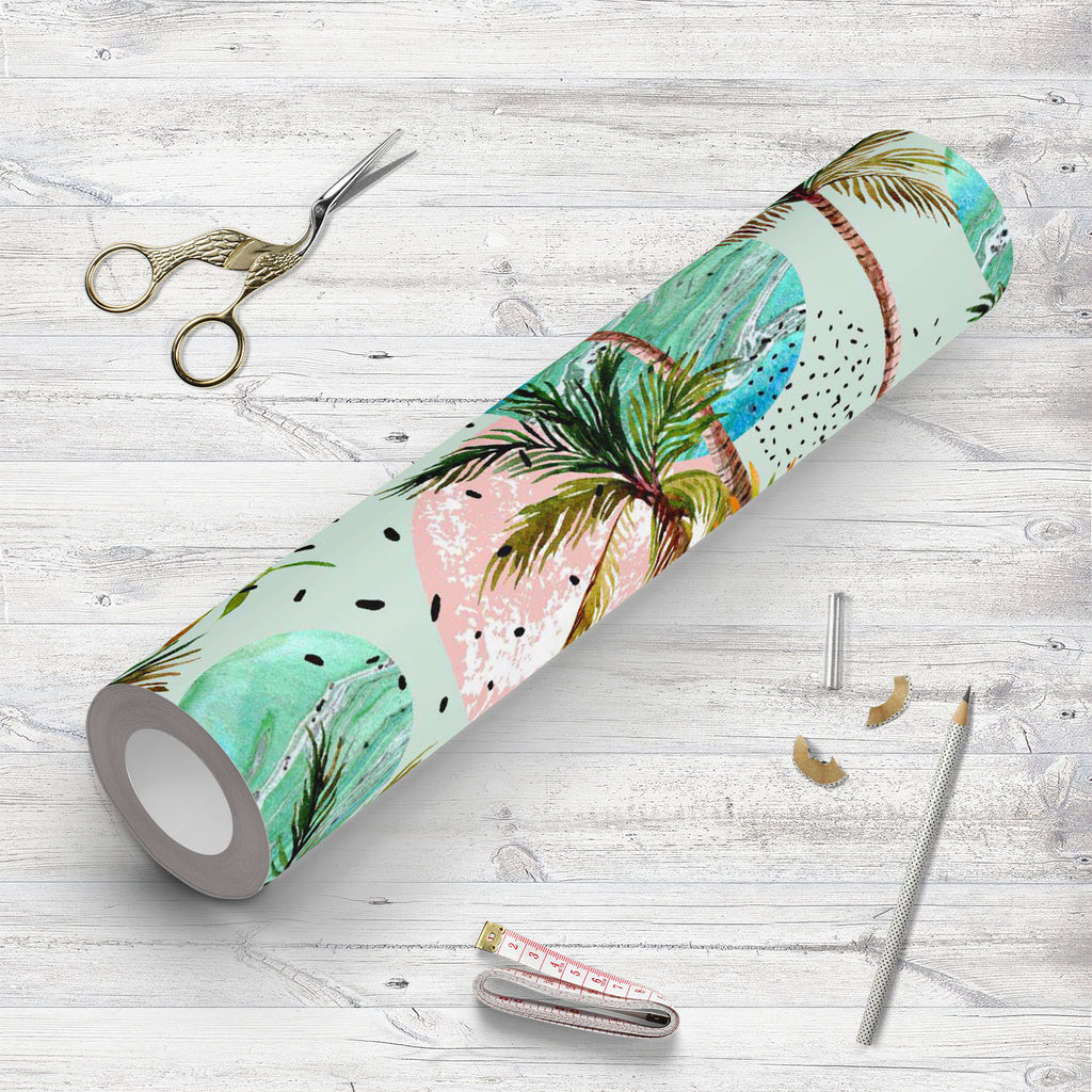 Abstract Tropical Palm Tree D2 Wallpaper Roll - Wallpapers Peel & Stick - ArtzFolio.com