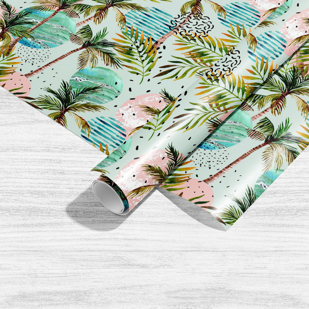Abstract Tropical Palm Tree D2 Art & Craft Gift Wrapping Paper - Wrapping Papers - ArtzFolio.com