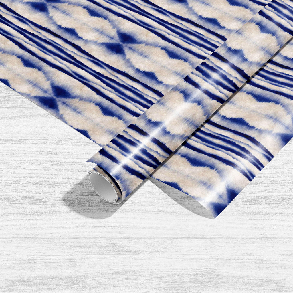 Indigo Shibori Art & Craft Gift Wrapping Paper-Wrapping Papers-WRP_PP-IC 5016109 IC 5016109, Abstract Expressionism, Abstracts, Ancient, Culture, Decorative, Digital, Digital Art, Ethnic, Folk Art, Graphic, Historical, Medieval, Modern Art, Nautical, Patterns, Retro, Semi Abstract, Shibori, Signs, Signs and Symbols, Space, Traditional, Tribal, Vintage, World Culture, indigo, art, craft, gift, wrapping, paper, abstract, artisanal, artwork, background, blue, cover, creative, design, dyed, ecru, effect, fabric