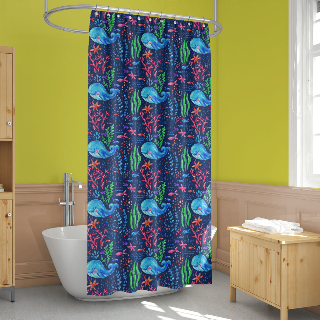 Crayon Childlike Marin Washable Waterproof Shower Curtain-Shower Curtains-CUR_SH_EL-IC 5016114 IC 5016114, Animals, Animated Cartoons, Art and Paintings, Black and White, Caricature, Cartoons, Digital, Digital Art, Dots, Drawing, Graphic, Illustrations, Nature, Nautical, Patterns, Scenic, Signs, Signs and Symbols, White, crayon, childlike, marin, washable, waterproof, shower, curtain, pastel, underwater, art, artwork, background, blue, bubble, cartoon, chalk, childish, color, colorful, coral, cute, design, 