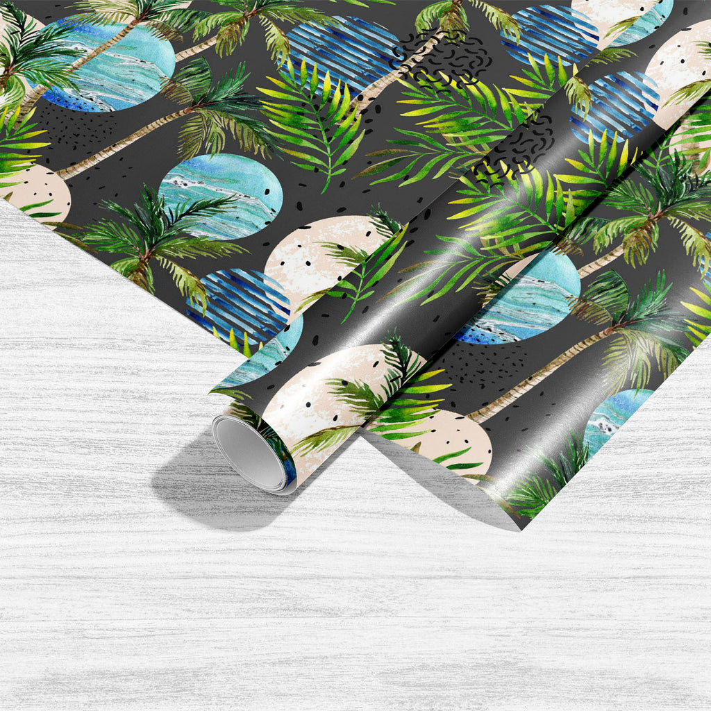 Abstract Tropical Palm Tree D3 Art & Craft Gift Wrapping Paper - Wrapping Papers - ArtzFolio.com