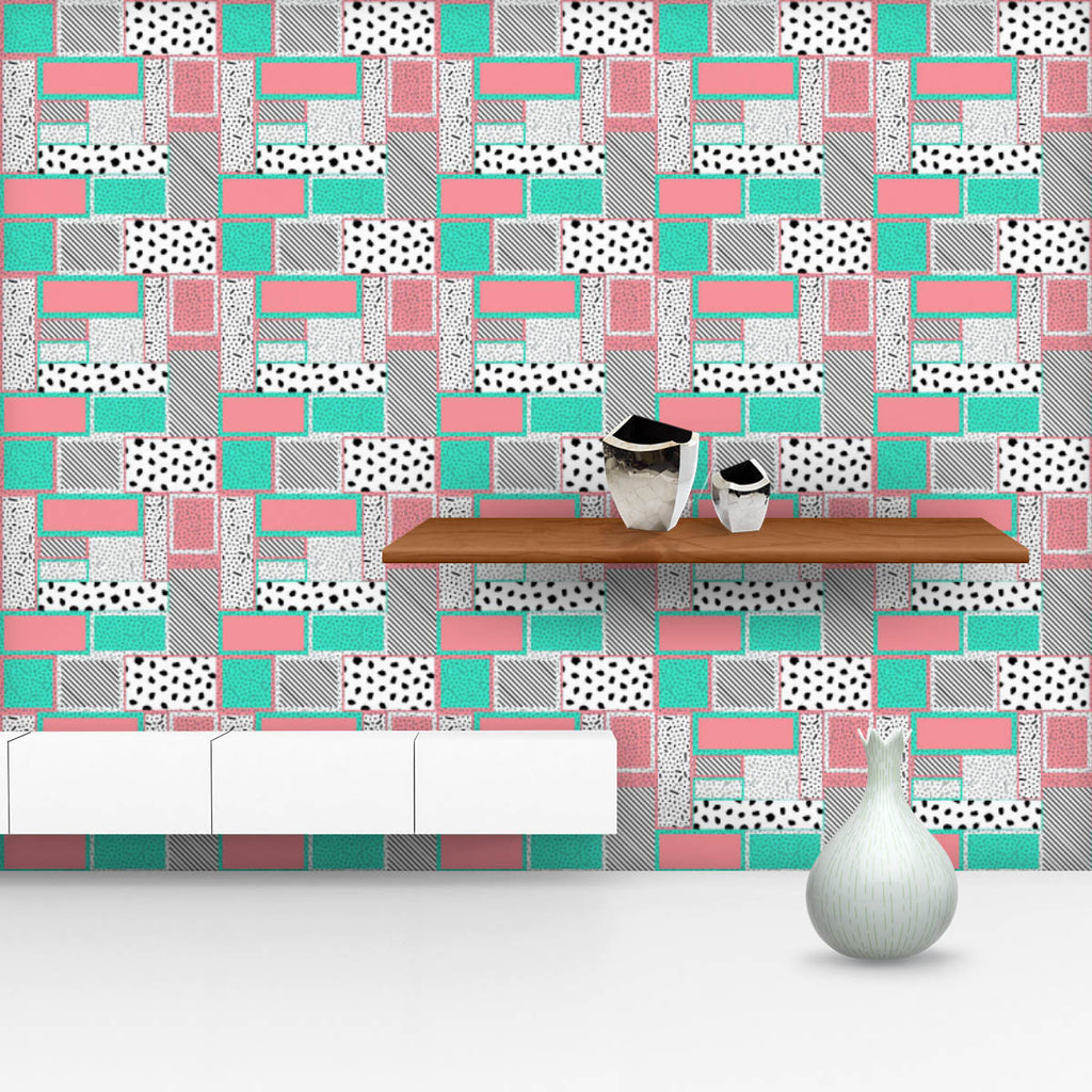 Colorful Rectangles D2 Wallpaper Roll-Wallpapers Peel & Stick-WAL_PA-IC 5016117 IC 5016117, 80s, 90s, Abstract Expressionism, Abstracts, Art and Paintings, Books, Circle, Decorative, Dots, Drawing, Fashion, Geometric, Geometric Abstraction, Hand Drawn, Hipster, Illustrations, Modern Art, Patterns, Retro, Semi Abstract, Signs, Signs and Symbols, Triangles, colorful, rectangles, d2, wallpaper, roll, print, design, modern, seamless, trend, abstract, advertising, art, background, banner, card, circles, color, c