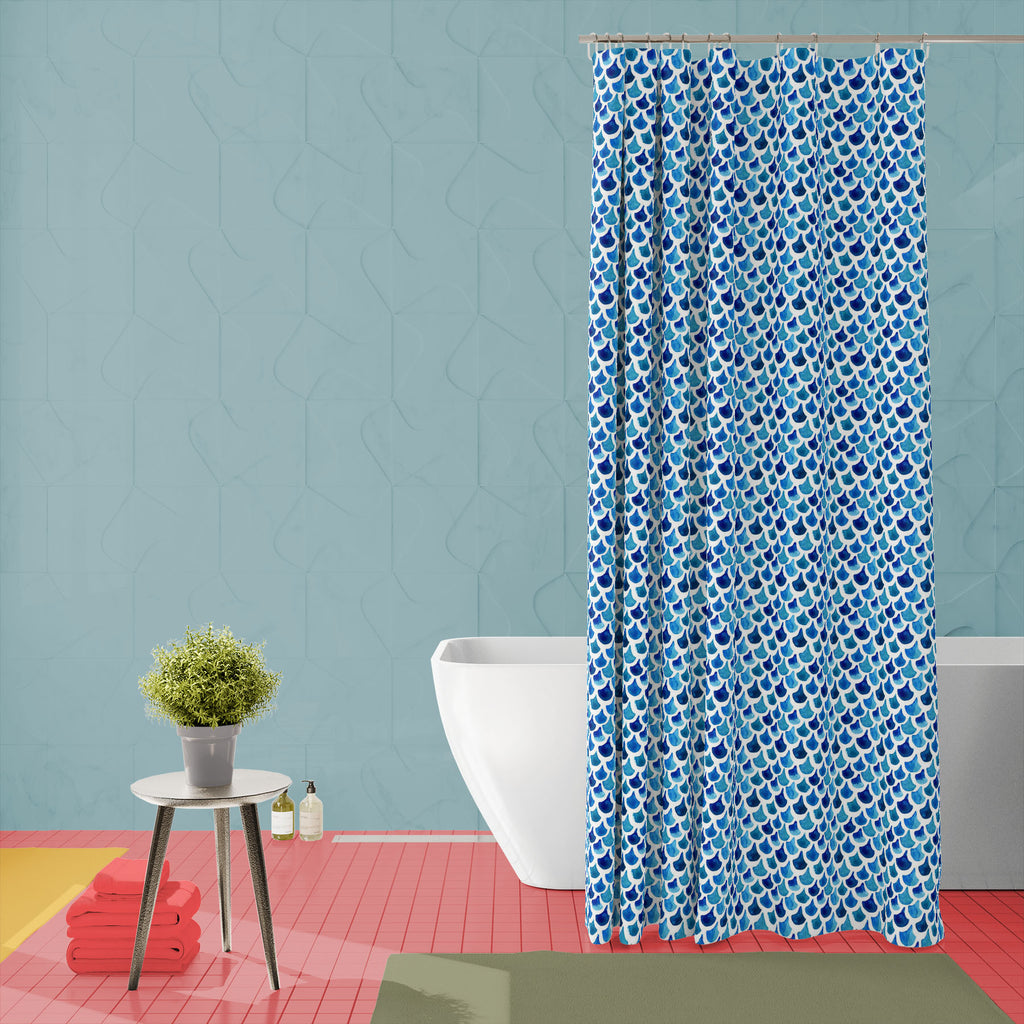 Abstract Fish Scale Washable Waterproof Shower Curtain - Shower Curtains - ArtzFolio.com