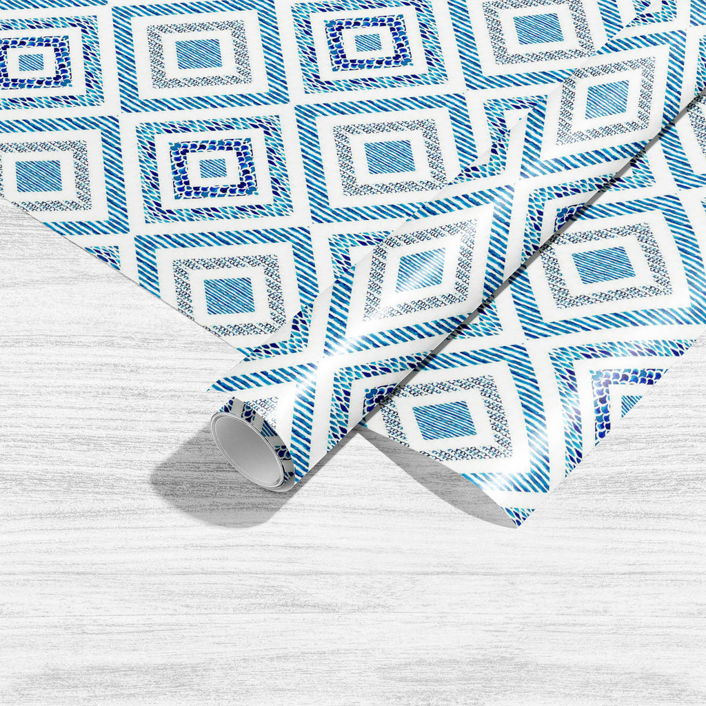Watercolor Diamond Shaped Marine Elements Art & Craft Gift Wrapping Paper-Wrapping Papers-WRP_PP-IC 5016119 IC 5016119, Abstract Expressionism, Abstracts, Art and Paintings, Black and White, Check, Cross, Diamond, Digital, Digital Art, Geometric, Geometric Abstraction, Graphic, Illustrations, Nautical, Patterns, Semi Abstract, Signs, Signs and Symbols, Stripes, Watercolour, White, watercolor, shaped, marine, elements, art, craft, gift, wrapping, paper, abstract, argyle, backdrop, background, blue, brush, co