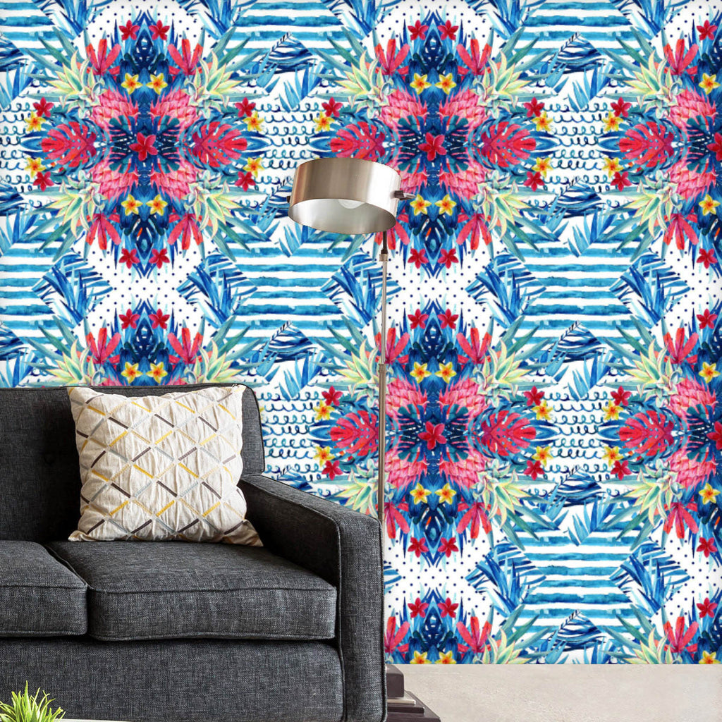 Abstract Watercolor Flowers Wallpaper Roll - Wallpapers Peel & Stick - ArtzFolio.com