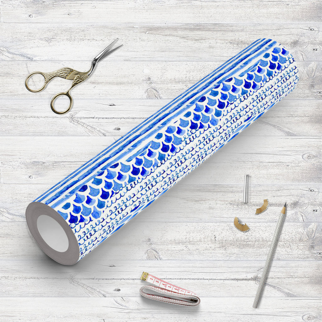 Abstract Marine Style Wallpaper Roll - Wallpapers Peel & Stick - ArtzFolio.com