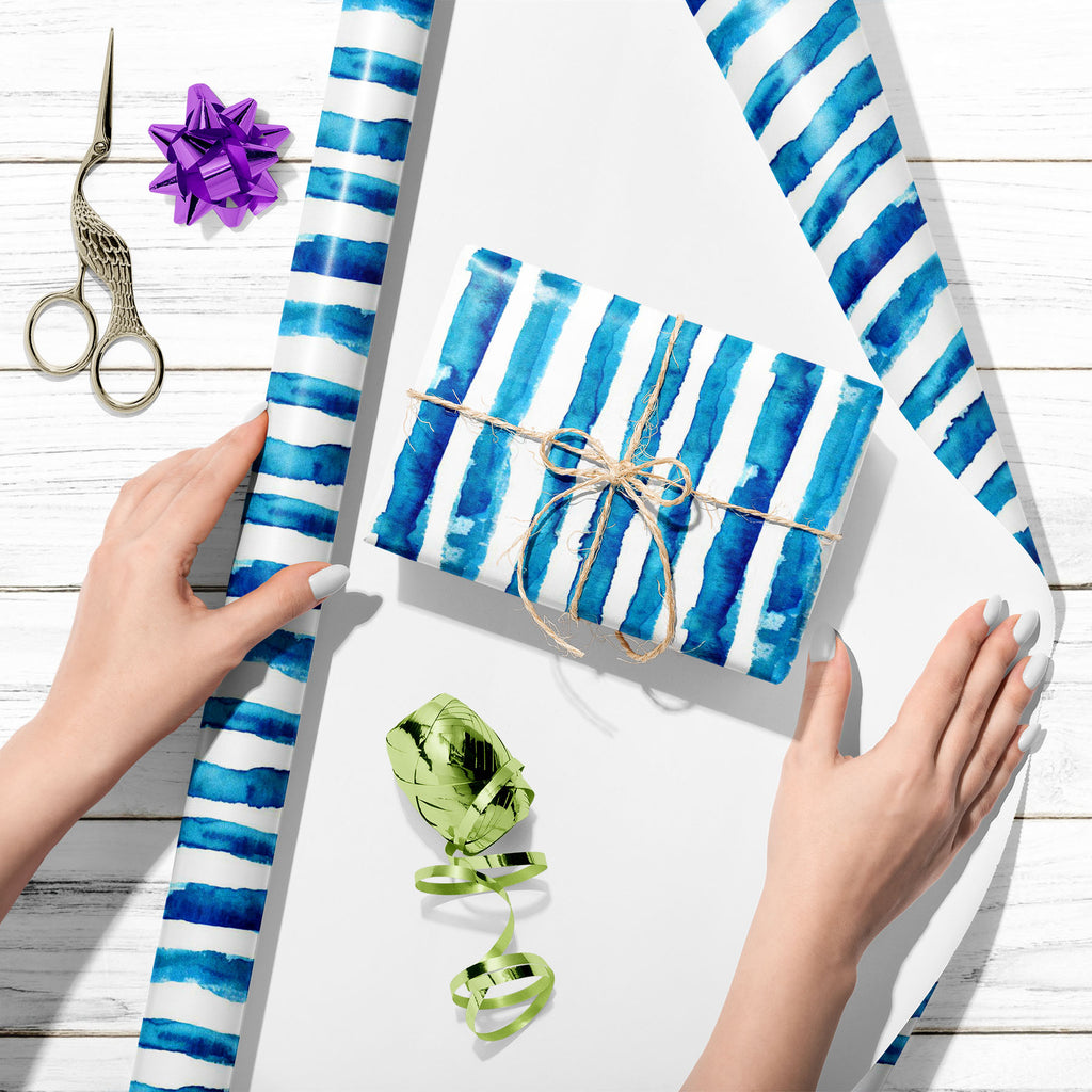 Abstract Waved Stripes Art & Craft Gift Wrapping Paper - Wrapping Papers - ArtzFolio.com