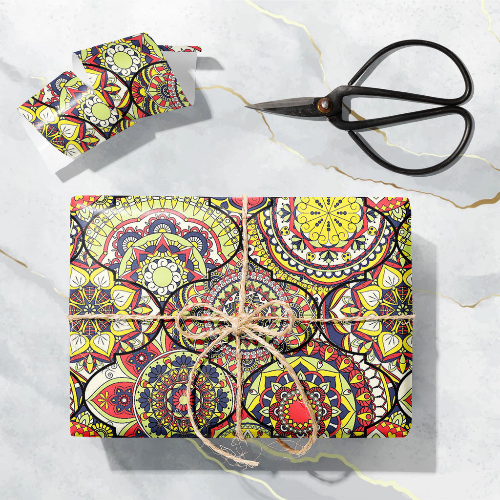 Colorful Boho Mandalas Art & Craft Gift Wrapping Paper-Wrapping Papers-WRP_PP-IC 5016137 IC 5016137, Abstract Expressionism, Abstracts, African, Ancient, Art and Paintings, Bohemian, Botanical, Culture, Decorative, Ethnic, Floral, Flowers, Geometric, Geometric Abstraction, Historical, Illustrations, Indian, Mandala, Medieval, Mexican, Moroccan, Nature, Paisley, Patterns, Pets, Retro, Semi Abstract, Signs, Signs and Symbols, Traditional, Tribal, Vintage, World Culture, colorful, boho, mandalas, art, craft, g