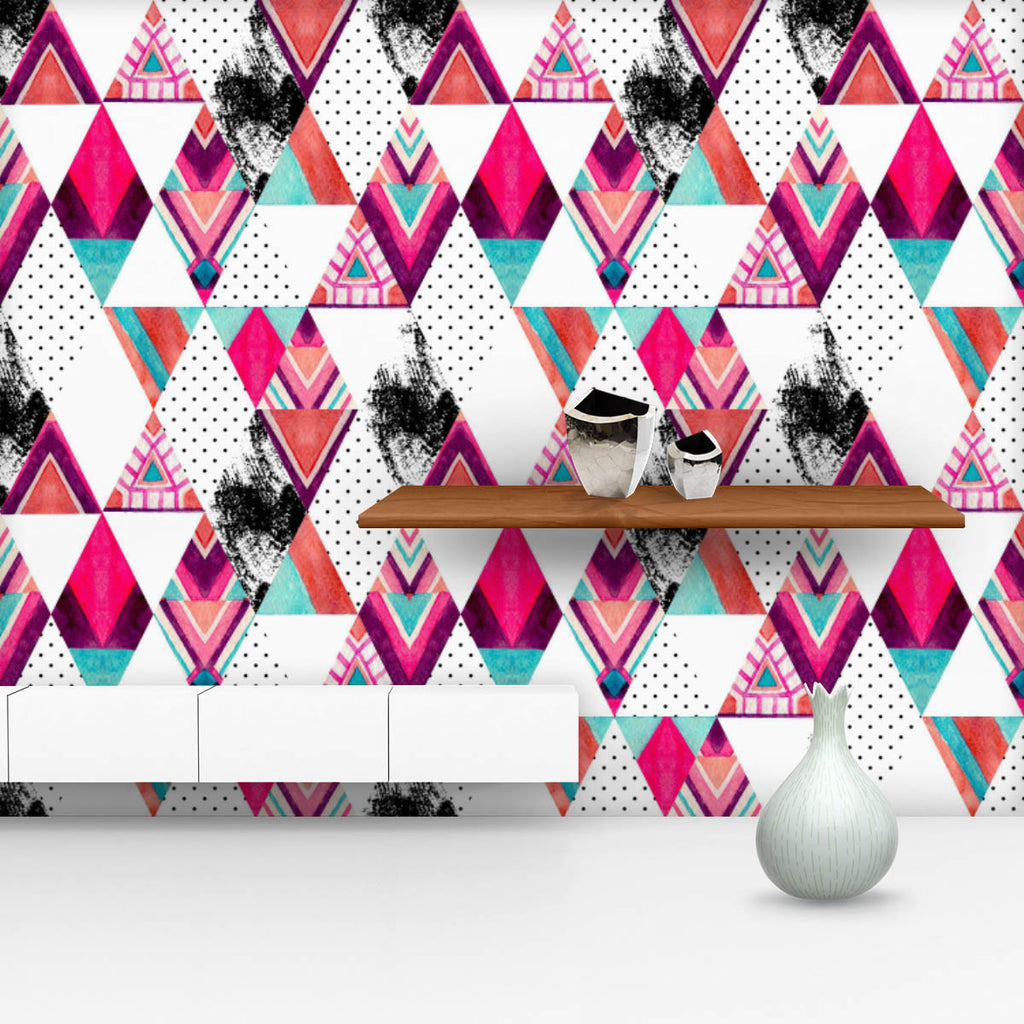 Rhombus and Triangle Shapes Wallpaper Roll-Wallpapers Peel & Stick-WAL_PA-IC 5016146 IC 5016146, 80s, 90s, Abstract Expressionism, Abstracts, Ancient, Art and Paintings, Aztec, Culture, Decorative, Digital, Digital Art, Dots, Ethnic, Geometric, Geometric Abstraction, Graphic, Hipster, Historical, Illustrations, Medieval, Mountains, Patterns, Retro, Semi Abstract, Signs, Signs and Symbols, Stripes, Traditional, Triangles, Tribal, Vintage, Watercolour, World Culture, rhombus, and, triangle, shapes, wallpaper,