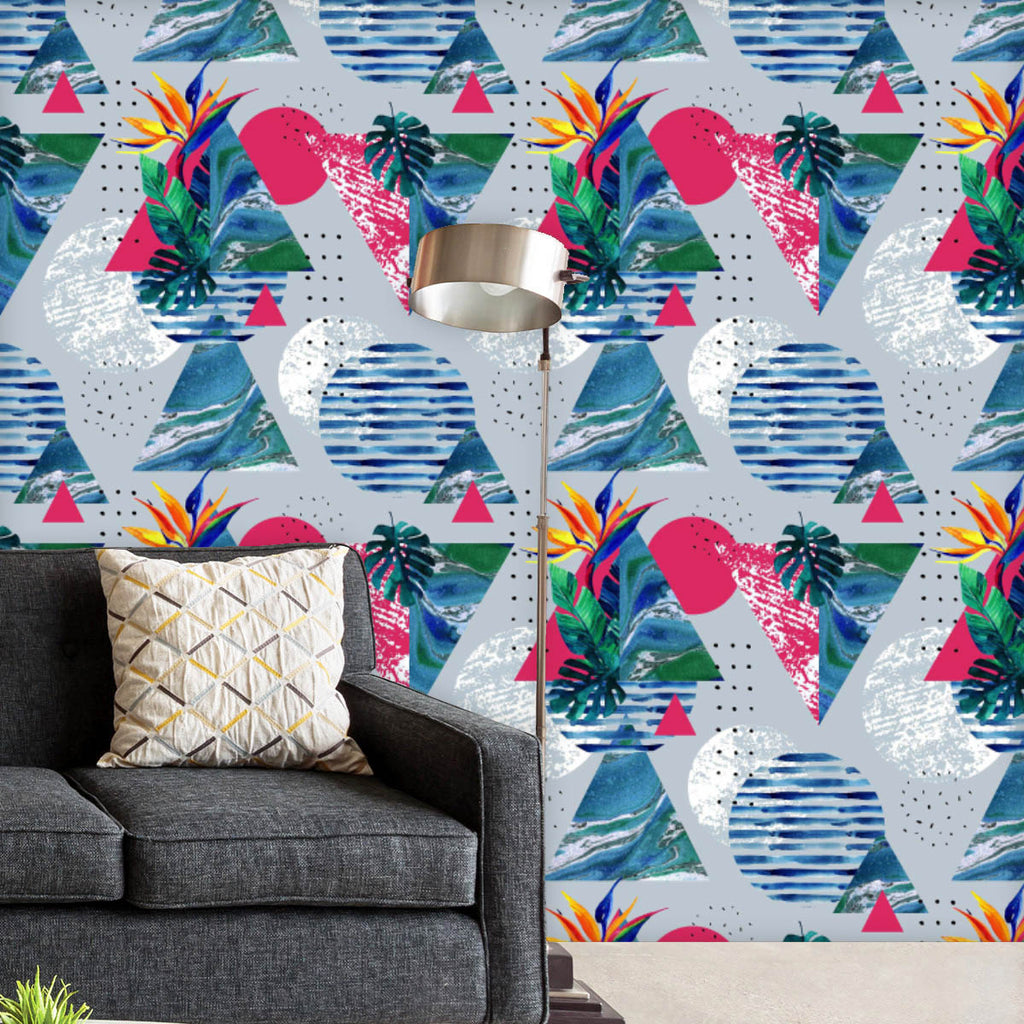 Abstract Summer Flowers Wallpaper Roll - Wallpapers Peel & Stick - ArtzFolio.com