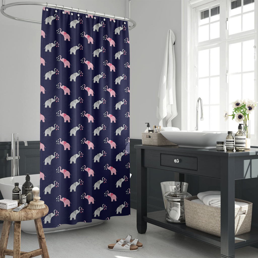 Watercolor Elephants D1 Washable Waterproof Shower Curtain-Shower Curtains-CUR_SH_EL-IC 5016161 IC 5016161, Animals, Animated Cartoons, Baby, Caricature, Cartoons, Children, Decorative, Drawing, Illustrations, Kids, Patterns, Signs, Signs and Symbols, Watercolour, watercolor, elephants, d1, washable, waterproof, shower, curtain, pattern, animal, seamless, elephant, print, repeat, cute, background, cartoon, child, color, dark, design, drawn, fabric, girl, gray, hand, illustration, kid, little, pink, simple, 