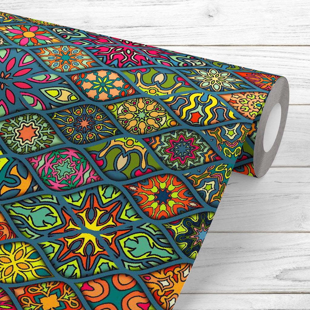 Vintage Floral & Mandala D12 Wallpaper Roll-Wallpapers Peel & Stick-WAL_PA-IC 5016170 IC 5016170, Abstract Expressionism, Abstracts, African, Ancient, Art and Paintings, Bohemian, Botanical, Culture, Decorative, Ethnic, Floral, Flowers, Geometric, Geometric Abstraction, Historical, Illustrations, Indian, Mandala, Medieval, Mexican, Moroccan, Nature, Patterns, Pets, Retro, Semi Abstract, Signs, Signs and Symbols, Traditional, Tribal, Vintage, World Culture, d12, wallpaper, roll, pattern, seamless, vector, ab