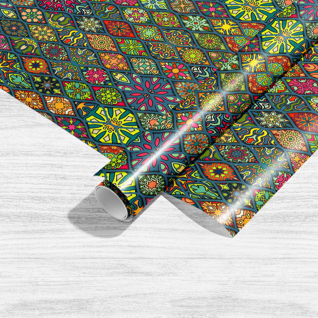 Vintage Floral & Mandala D12 Art & Craft Gift Wrapping Paper-Wrapping Papers-WRP_PP-IC 5016170 IC 5016170, Abstract Expressionism, Abstracts, African, Ancient, Art and Paintings, Bohemian, Botanical, Culture, Decorative, Ethnic, Floral, Flowers, Geometric, Geometric Abstraction, Historical, Illustrations, Indian, Mandala, Medieval, Mexican, Moroccan, Nature, Patterns, Pets, Retro, Semi Abstract, Signs, Signs and Symbols, Traditional, Tribal, Vintage, World Culture, d12, art, craft, gift, wrapping, paper, pa