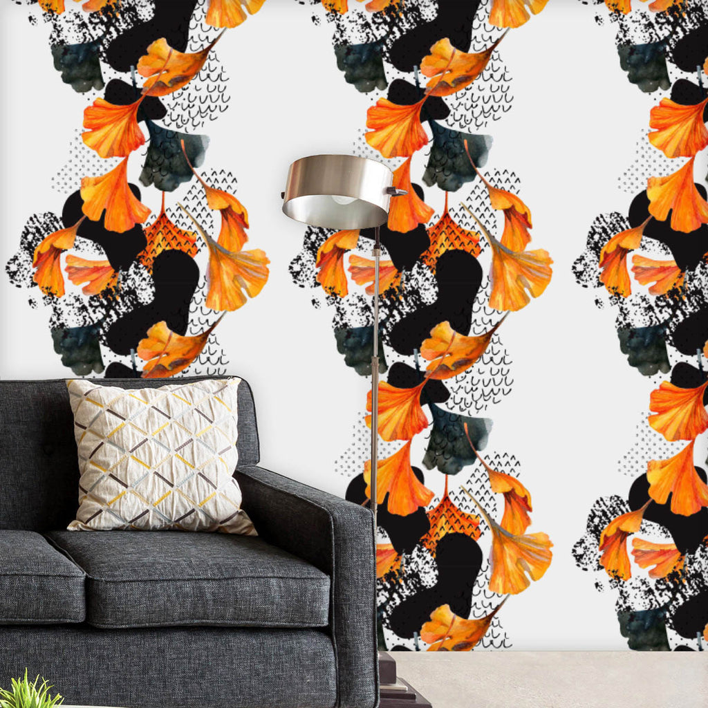 Autumn Ginkgo Leaves Wallpaper Roll-Wallpapers Peel & Stick-WAL_PA-IC 5016175 IC 5016175, Abstract Expressionism, Abstracts, Art and Paintings, Black, Black and White, Botanical, Chinese, Digital, Digital Art, Dots, Drawing, Floral, Flowers, Geometric, Geometric Abstraction, Graphic, Illustrations, Minimalism, Nature, Patterns, Semi Abstract, Signs, Signs and Symbols, Sketches, Stripes, Watercolour, White, autumn, ginkgo, leaves, wallpaper, roll, pattern, abstract, seamless, watercolor, fall, illustration, 