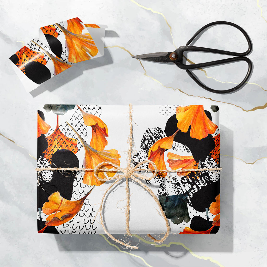 Autumn Ginkgo Leaves Art & Craft Gift Wrapping Paper-Wrapping Papers-WRP_PP-IC 5016175 IC 5016175, Abstract Expressionism, Abstracts, Art and Paintings, Black, Black and White, Botanical, Chinese, Digital, Digital Art, Dots, Drawing, Floral, Flowers, Geometric, Geometric Abstraction, Graphic, Illustrations, Minimalism, Nature, Patterns, Semi Abstract, Signs, Signs and Symbols, Sketches, Stripes, Watercolour, White, autumn, ginkgo, leaves, art, craft, gift, wrapping, paper, pattern, abstract, seamless, water