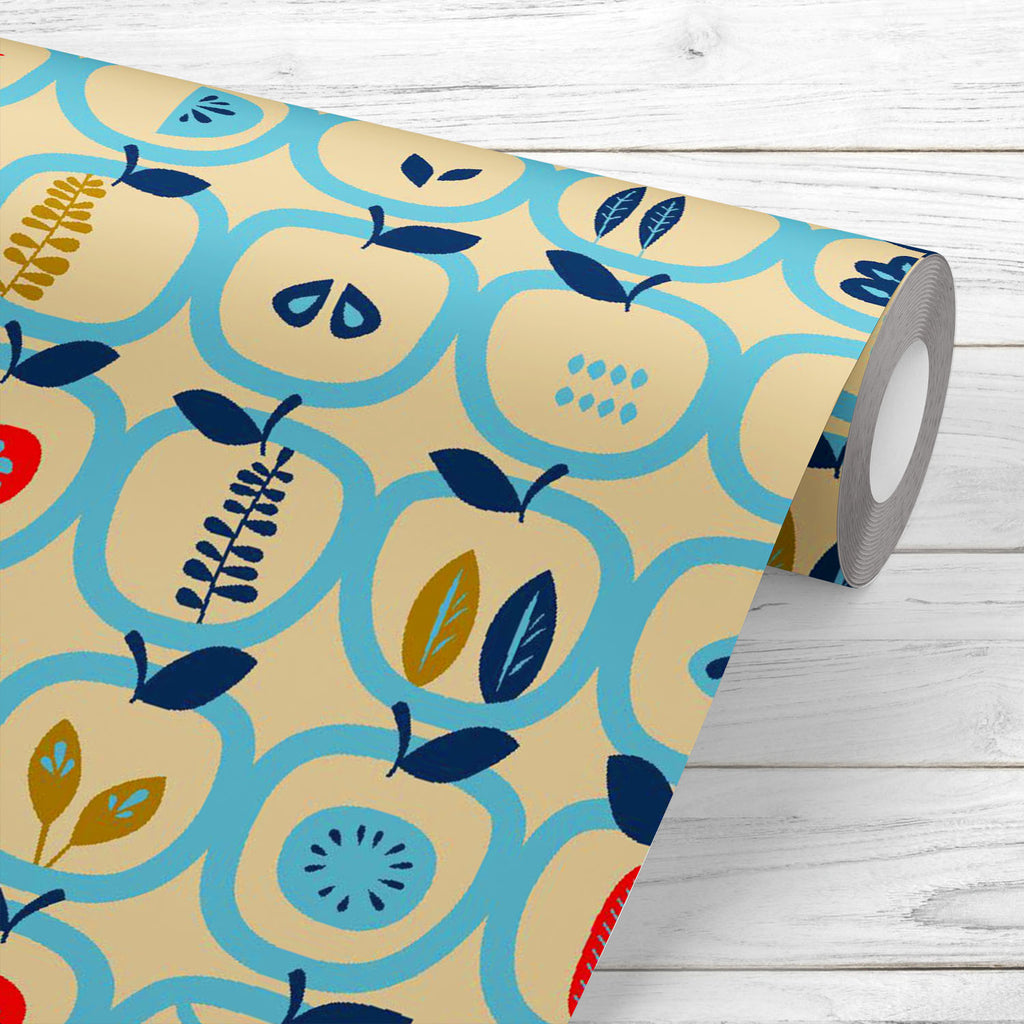 Apples & Leaves Pattern Wallpaper Roll-Wallpapers Peel & Stick-WAL_PA-IC 5016182 IC 5016182, Abstract Expressionism, Abstracts, Beverage, Books, Cuisine, Decorative, Drawing, Food, Food and Beverage, Food and Drink, Fruit and Vegetable, Fruits, Hand Drawn, Illustrations, Kitchen, Modern Art, Nature, Patterns, Retro, Scandinavian, Scenic, Seasons, Semi Abstract, Signs, Signs and Symbols, apples, leaves, pattern, wallpaper, roll, apple, seamless, fruit, abstract, fall, illustration, vector, harvest, cute, des