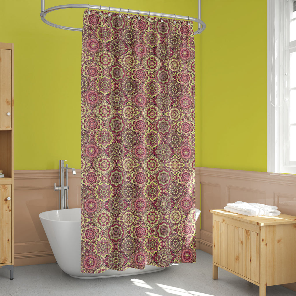 Vintage Arabic Indian Motifs D5 Washable Waterproof Shower Curtain-Shower Curtains-CUR_SH_EL-IC 5016187 IC 5016187, Abstract Expressionism, Abstracts, African, Ancient, Art and Paintings, Bohemian, Botanical, Culture, Decorative, Ethnic, Floral, Flowers, Geometric, Geometric Abstraction, Historical, Illustrations, Indian, Mandala, Medieval, Mexican, Moroccan, Nature, Paisley, Patterns, Pets, Retro, Semi Abstract, Signs, Signs and Symbols, Traditional, Tribal, Vintage, World Culture, arabic, motifs, d5, wash