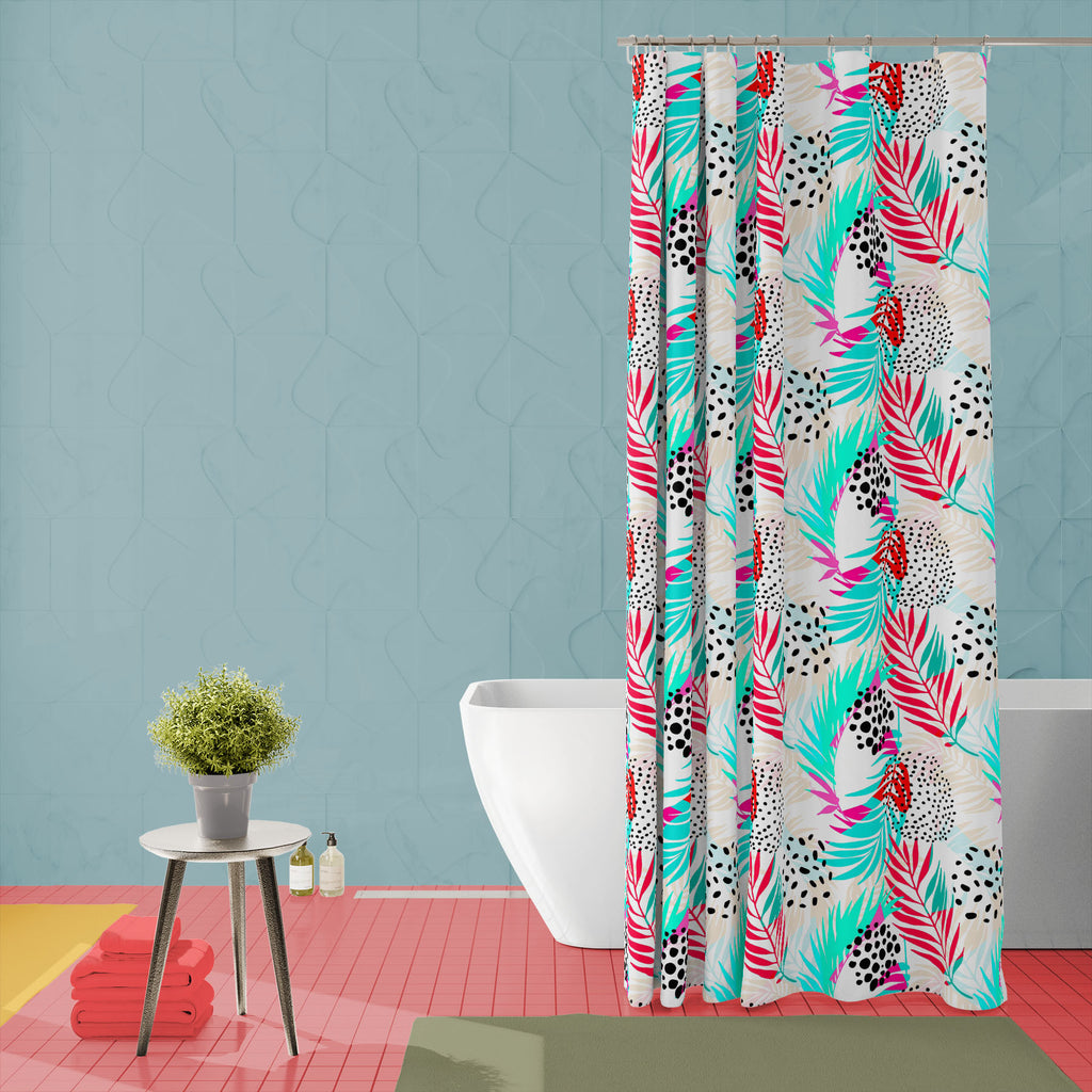 Abstract Summer Floral Art Washable Waterproof Shower Curtain - Shower Curtains - ArtzFolio.com