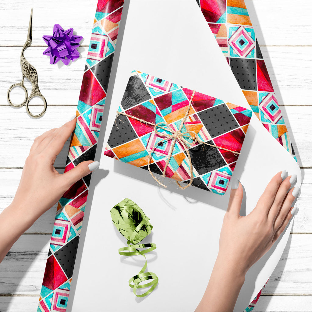 Watercolour Geometric Pattern D6 Art & Craft Gift Wrapping Paper-Wrapping Papers-WRP_PP-IC 5016192 IC 5016192, 80s, 90s, Abstract Expressionism, Abstracts, Ancient, Art and Paintings, Aztec, Culture, Decorative, Digital, Digital Art, Dots, Ethnic, Geometric, Geometric Abstraction, Graphic, Hipster, Historical, Illustrations, Medieval, Modern Art, Patterns, Retro, Semi Abstract, Signs, Signs and Symbols, Stripes, Traditional, Tribal, Vintage, Watercolour, World Culture, pattern, d6, art, craft, gift, wrappin