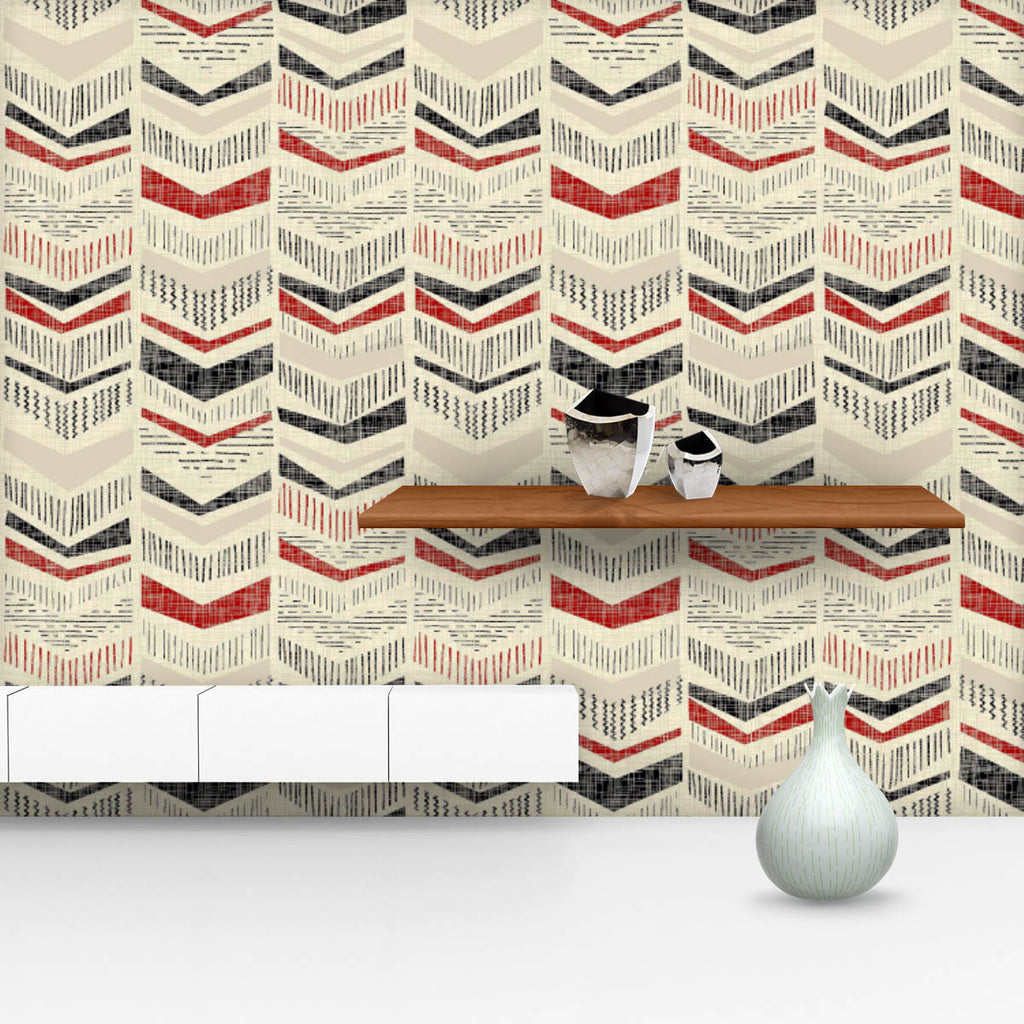 Abstract Chevron Pattern D2 Wallpaper Roll - Wallpapers Peel & Stick - ArtzFolio.com
