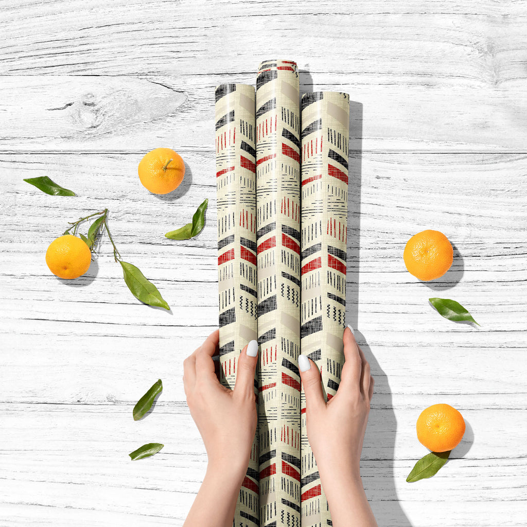 Abstract Chevron Pattern D2 Art & Craft Gift Wrapping Paper - Wrapping Papers - ArtzFolio.com