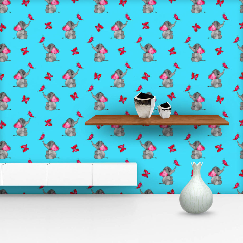 Elephant and Butterflies Wallpaper Roll-Wallpapers Peel & Stick-WAL_PA-IC 5016205 IC 5016205, Animals, Animated Cartoons, Art and Paintings, Baby, Caricature, Cartoons, Children, Decorative, Drawing, Illustrations, Kids, Patterns, Signs, Signs and Symbols, Watercolour, elephant, and, butterflies, wallpaper, roll, pattern, background, seamless, watercolor, art, blue, butterfly, cartoon, child, color, cute, design, fabric, funny, gray, illustration, kid, little, lovely, ornament, pink, print, sweet, textile, 