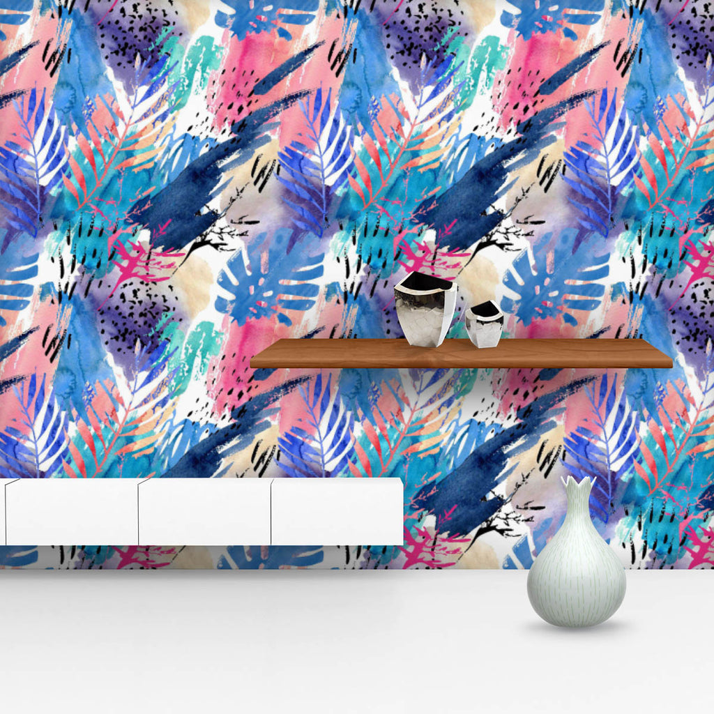 Artistic Watercolor Tropical Leaves Wallpaper Roll-Wallpapers Peel & Stick-WAL_PA-IC 5016207 IC 5016207, Abstract Expressionism, Abstracts, Art and Paintings, Botanical, Digital, Digital Art, Dots, Floral, Flowers, Graphic, Hipster, Illustrations, Nature, Patterns, Semi Abstract, Signs, Signs and Symbols, Splatter, Tropical, Watercolour, artistic, watercolor, leaves, wallpaper, roll, pattern, doodle, print, art, background, grunge, seamless, brush, splash, stroke, abstract, exotic, foliage, illustration, pi
