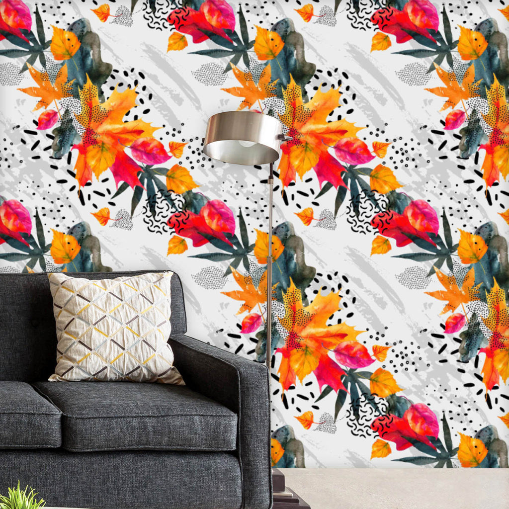 Abstract Autumn Fall Pattern D1 Wallpaper Roll - Wallpapers Peel & Stick - ArtzFolio.com