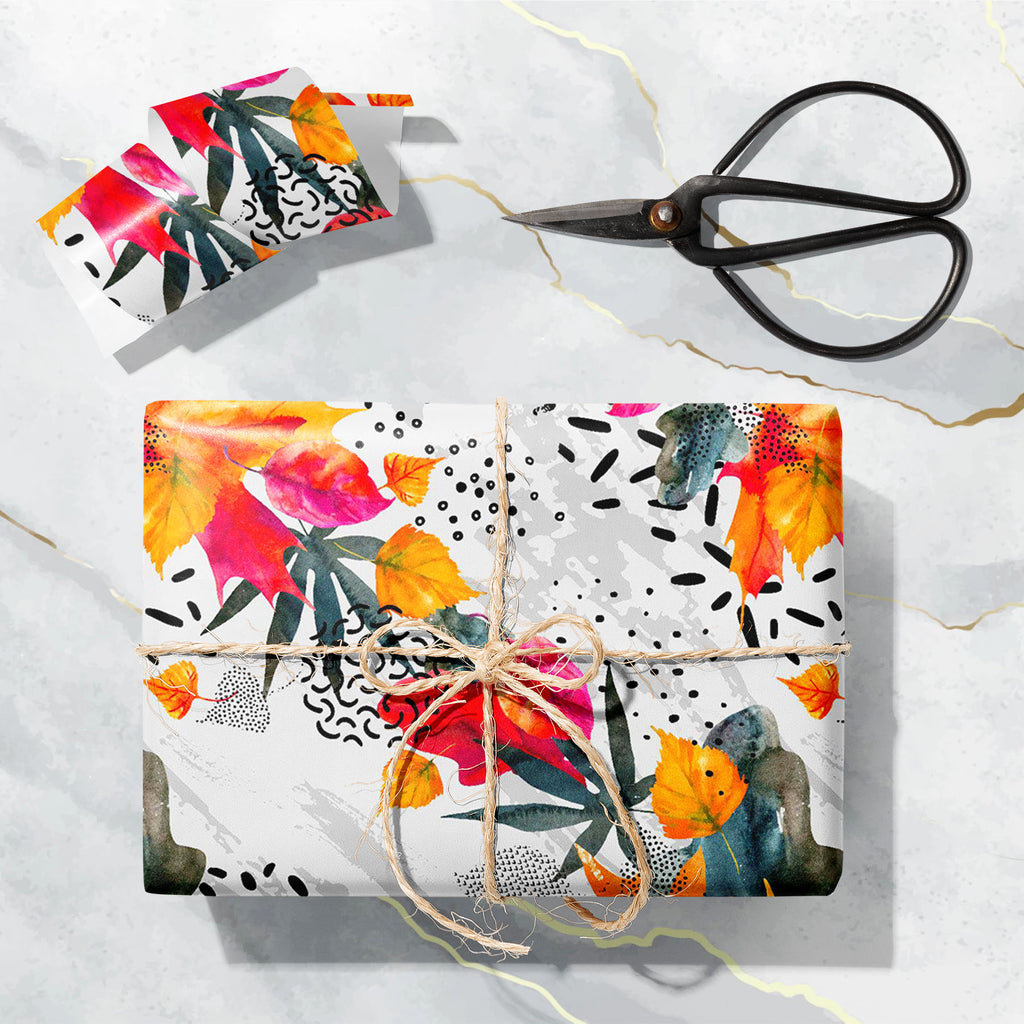 Abstract Autumn Fall Pattern D1 Art & Craft Gift Wrapping Paper - Wrapping Papers - ArtzFolio.com