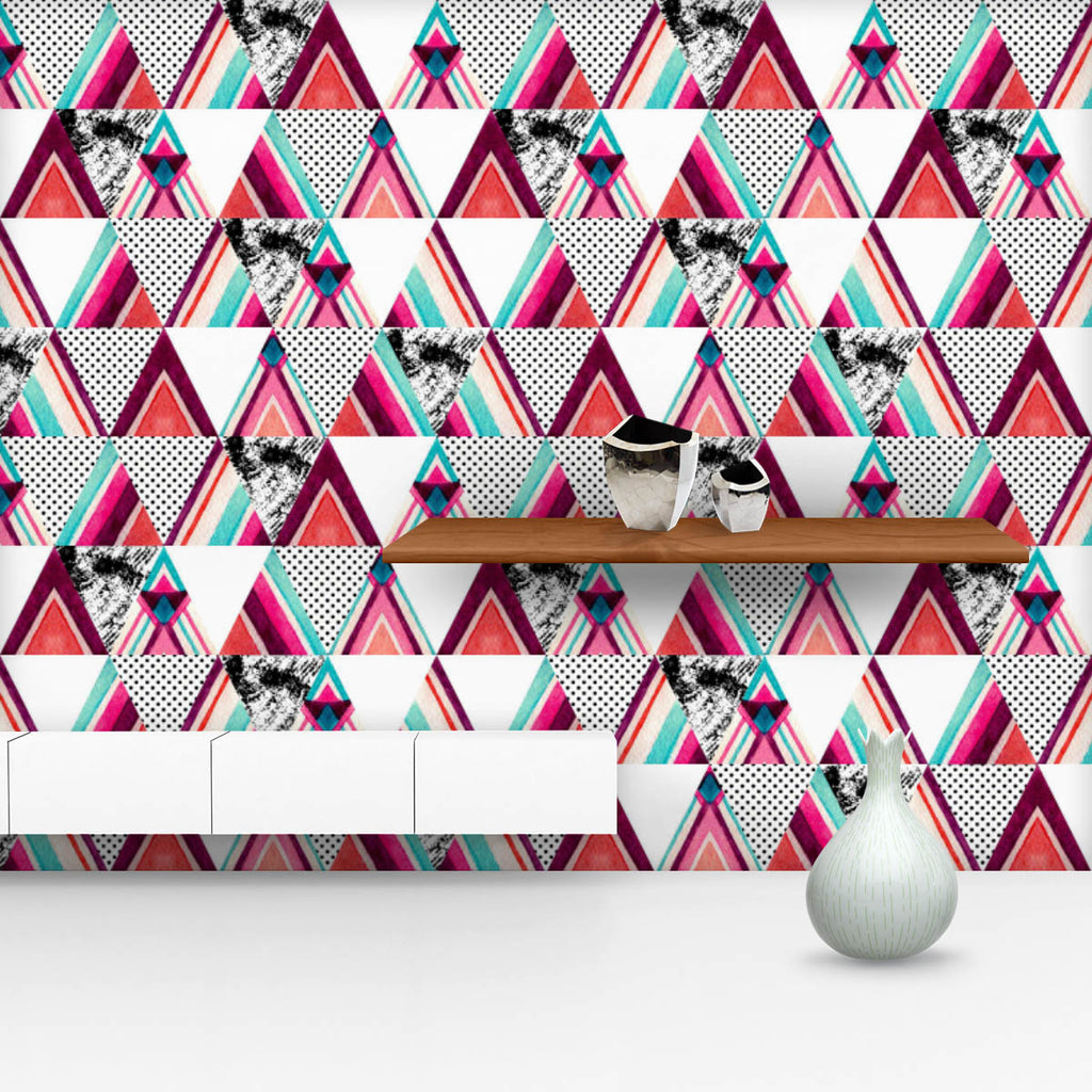 Grunge Triangular Shapes Wallpaper Roll-Wallpapers Peel & Stick-WAL_PA-IC 5016222 IC 5016222, Abstract Expressionism, Abstracts, Ancient, Aztec, Bohemian, Culture, Decorative, Digital, Digital Art, Dots, Ethnic, Geometric, Geometric Abstraction, Graphic, Hipster, Historical, Illustrations, Medieval, Mountains, Patterns, Retro, Semi Abstract, Stripes, Traditional, Triangles, Tribal, Vintage, Watercolour, World Culture, grunge, triangular, shapes, wallpaper, roll, pattern, boho, abstract, artistic, artwork, b