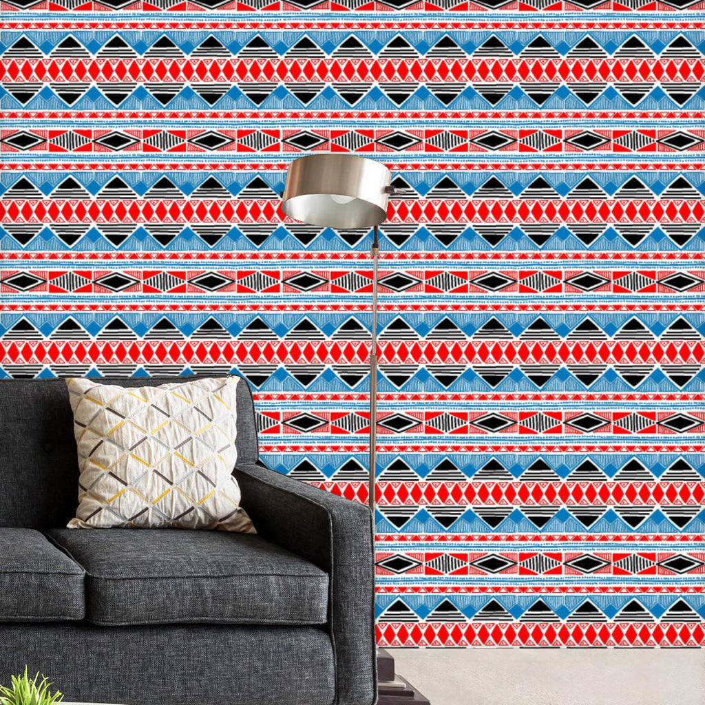 Tribal Ethnic Pattern Wallpaper Roll-Wallpapers Peel & Stick-WAL_PA-IC 5016224 IC 5016224, Abstract Expressionism, Abstracts, African, American, Ancient, Art and Paintings, Aztec, Black, Black and White, Culture, Decorative, Digital, Digital Art, Ethnic, Fashion, Folk Art, Geometric, Geometric Abstraction, Graphic, Hipster, Historical, Illustrations, Indian, Medieval, Mexican, Patterns, Retro, Semi Abstract, Signs, Signs and Symbols, Stripes, Traditional, Tribal, Vintage, White, World Culture, pattern, wall