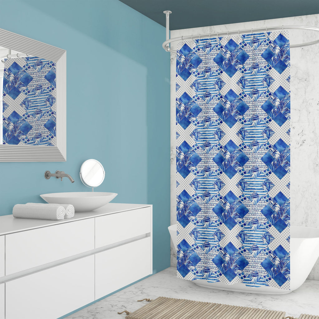 Blue Watercolor Elements Washable Waterproof Shower Curtain-Shower Curtains-CUR_SH_EL-IC 5016226 IC 5016226, Abstract Expressionism, Abstracts, Art and Paintings, Black and White, Botanical, Cross, Digital, Digital Art, Dots, Floral, Flowers, Geometric, Geometric Abstraction, Graphic, Hipster, Illustrations, Nature, Nautical, Patterns, Scenic, Semi Abstract, Signs, Signs and Symbols, Stripes, Tropical, Watercolour, White, blue, watercolor, elements, washable, waterproof, shower, curtain, abstract, art, artw