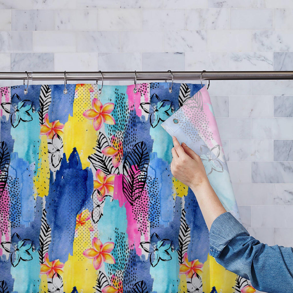 Abstract Doodle Shapes Washable Waterproof Shower Curtain - Shower Curtains - ArtzFolio.com