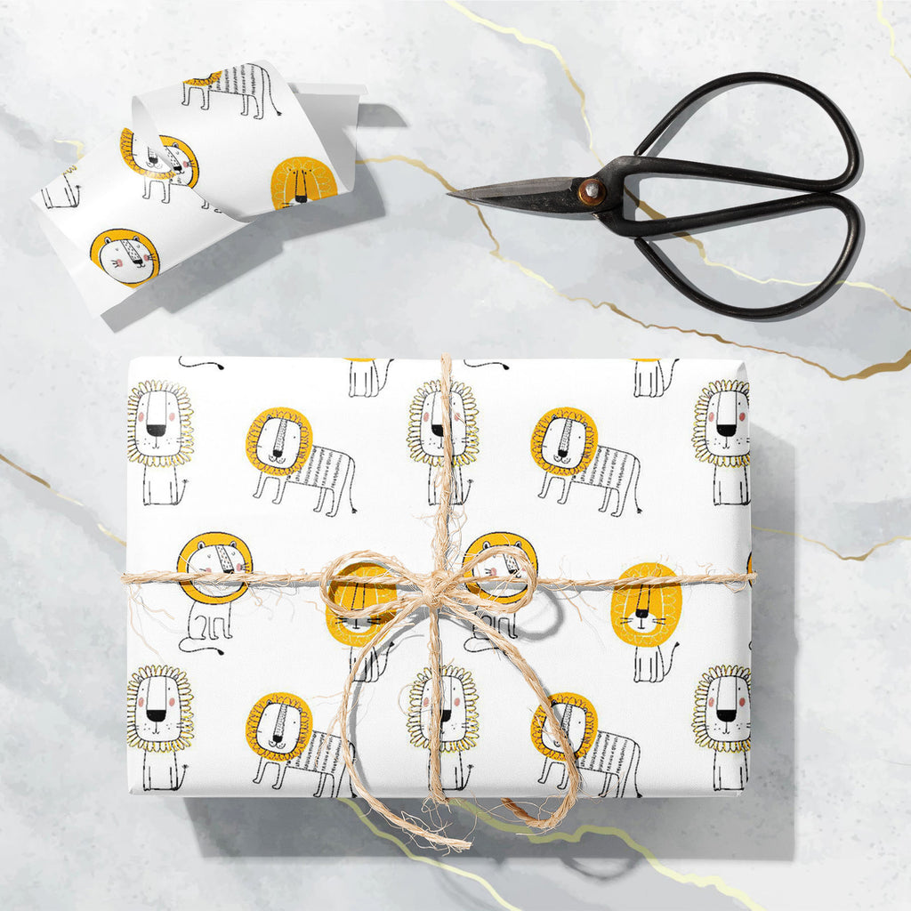 Cartoon Lion Cub Art & Craft Gift Wrapping Paper-Wrapping Papers-WRP_PP-IC 5016239 IC 5016239, Animals, Animated Cartoons, Art and Paintings, Baby, Black and White, Caricature, Cartoons, Children, Comics, Drawing, Kids, Nature, Patterns, Scenic, White, Wildlife, cartoon, lion, cub, art, craft, gift, wrapping, paper, cute, pattern, animal, kid, jungle, print, childish, safari, funny, adorable, cat, character, king, leo, wild, big, card, charming, cheerful, child, childhood, comic, decoration, fabric, feline,