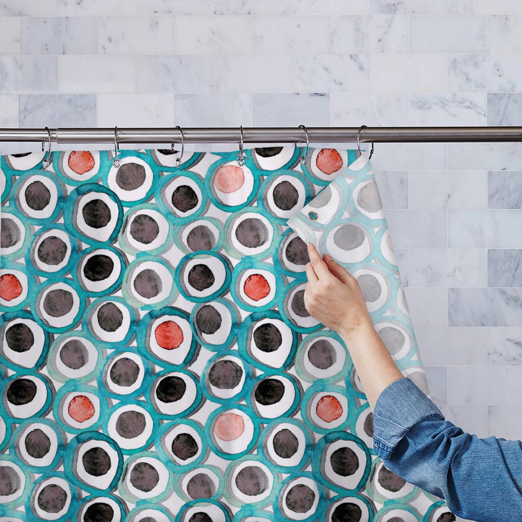 Watercolor Circle and Dots Washable Waterproof Shower Curtain-Shower Curtains-CUR_SH_EL-IC 5016242 IC 5016242, Abstract Expressionism, Abstracts, Art and Paintings, Circle, Culture, Digital, Digital Art, Dots, Ethnic, Fashion, Geometric, Geometric Abstraction, Graphic, Illustrations, Modern Art, Patterns, Semi Abstract, Signs, Signs and Symbols, Splatter, Traditional, Tribal, Watercolour, World Culture, watercolor, and, washable, waterproof, shower, curtain, pattern, abstract, seamless, art, pastel, acrylic