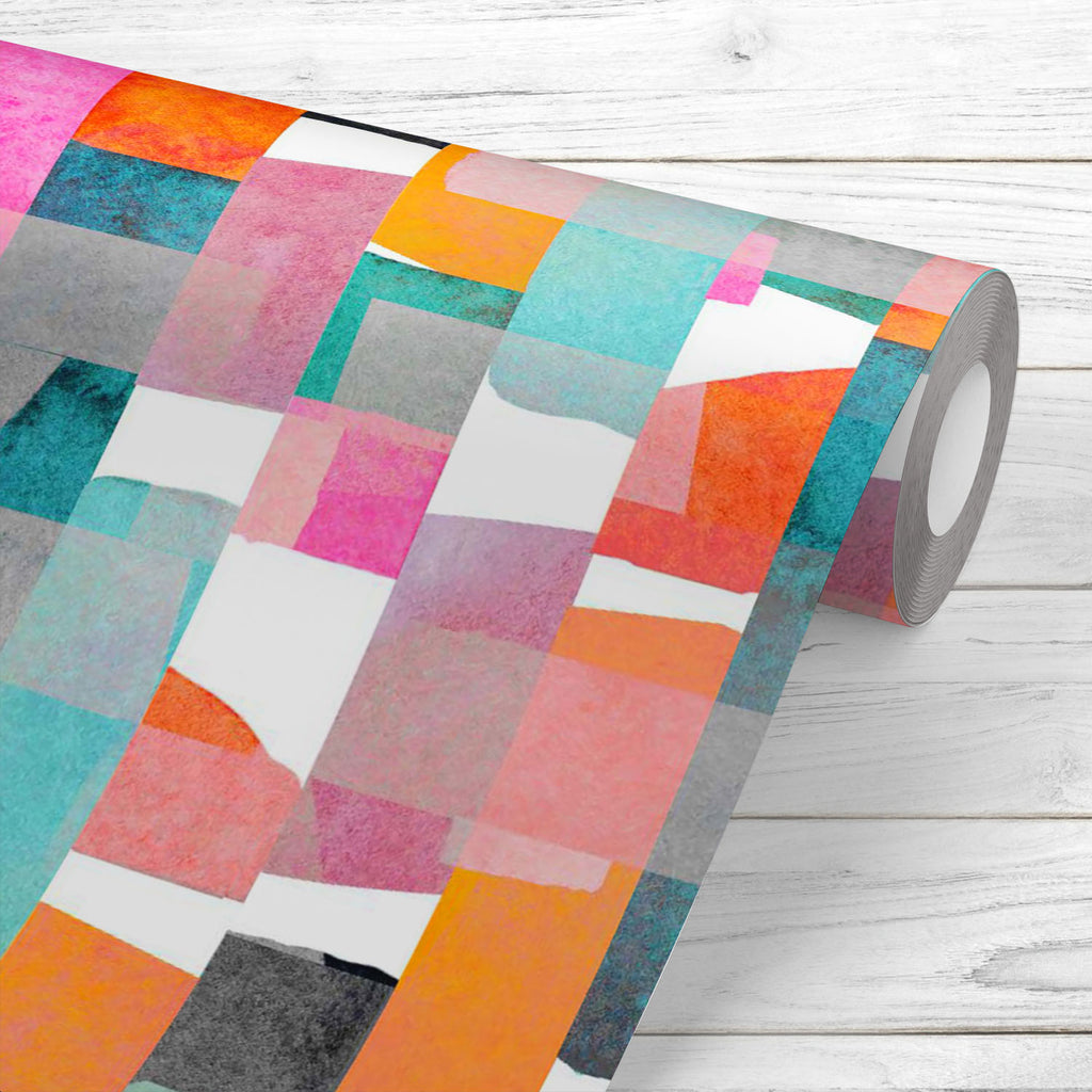 Abstract Geometric Shapes D1 Wallpaper Roll - Wallpapers Peel & Stick - ArtzFolio.com