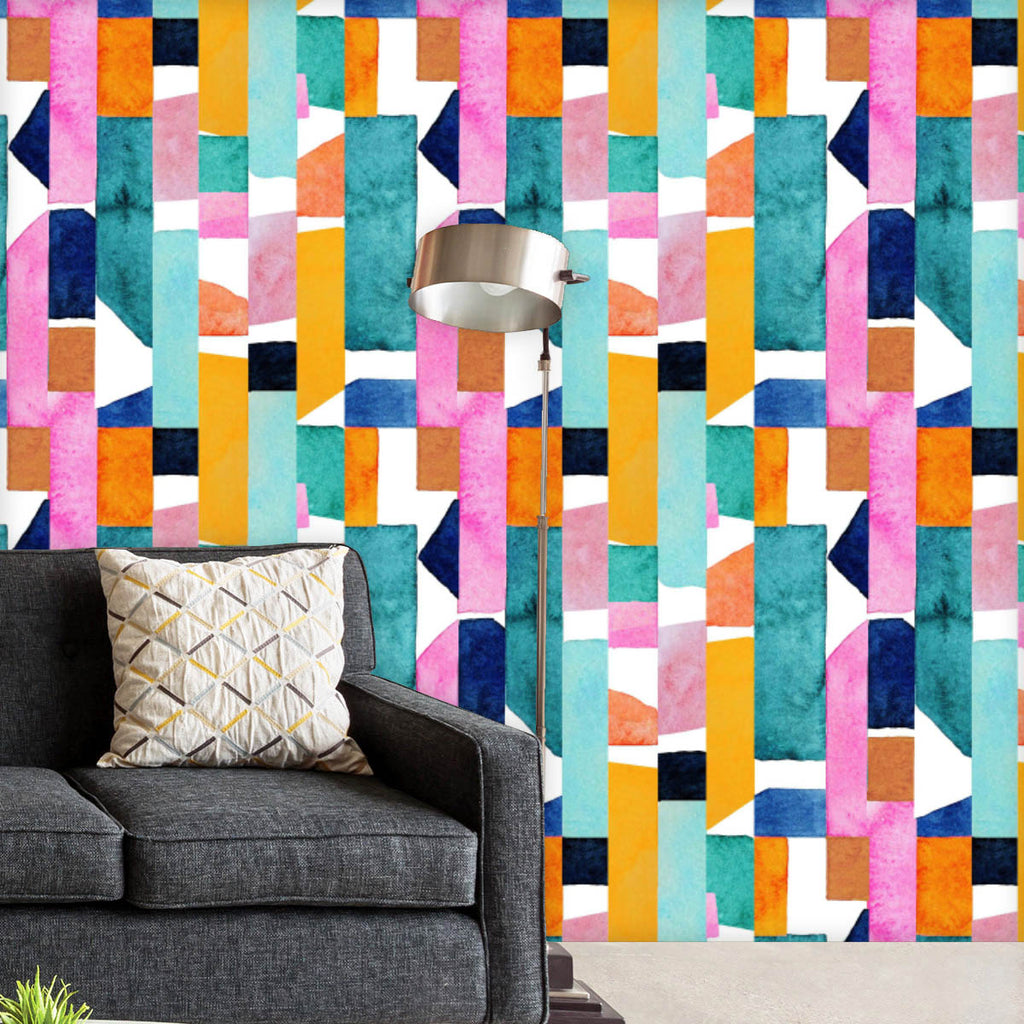 Abstract Geometric Shapes D2 Wallpaper Roll - Wallpapers Peel & Stick - ArtzFolio.com