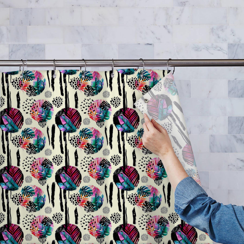 Abstract Memphis Washable Waterproof Shower Curtain - Shower Curtains - ArtzFolio.com