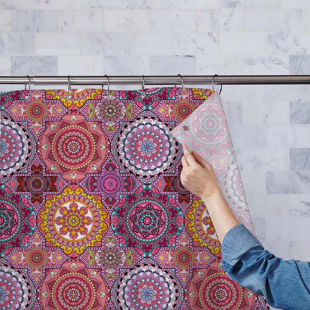 Vintage Arabic Indian Motifs D10 Washable Waterproof Shower Curtain-Shower Curtains-CUR_SH_EL-IC 5016254 IC 5016254, Abstract Expressionism, Abstracts, African, Ancient, Art and Paintings, Bohemian, Botanical, Culture, Decorative, Ethnic, Floral, Flowers, Geometric, Geometric Abstraction, Historical, Illustrations, Indian, Mandala, Medieval, Mexican, Moroccan, Nature, Paisley, Patterns, Pets, Retro, Semi Abstract, Signs, Signs and Symbols, Traditional, Tribal, Vintage, World Culture, arabic, motifs, d10, wa
