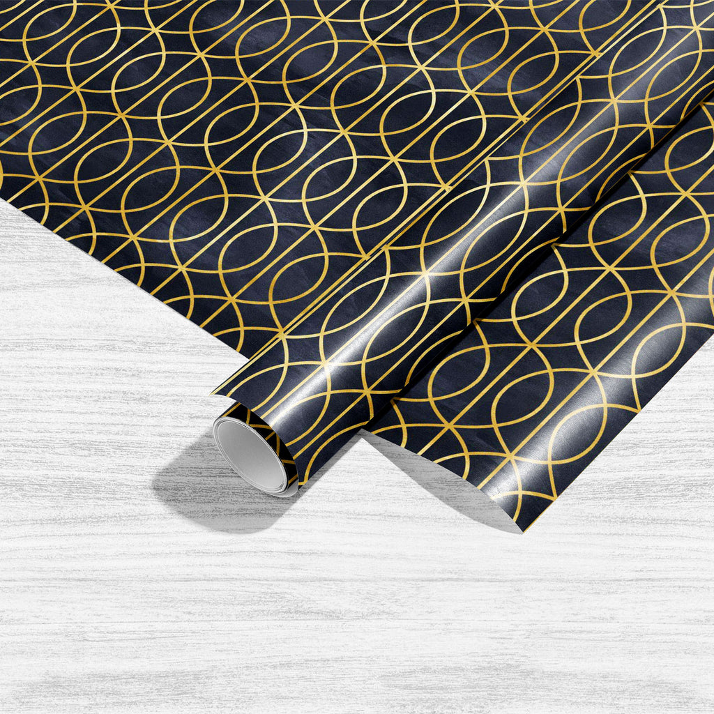 Geometric Pattern D31 Art & Craft Gift Wrapping Paper-Wrapping Papers-WRP_PP-IC 5016261 IC 5016261, Art and Paintings, Art Deco, Geometric, Geometric Abstraction, Illustrations, Patterns, Retro, Signs, Signs and Symbols, pattern, d31, art, craft, gift, wrapping, paper, deco, background, backdrop, blue, classic, dark, design, elegant, fine, line, gold, golden, illustration, seamless, simple, subtle, texture, wallpaper, artzfolio, wrapping paper, gift wrapping paper, gift wrapping, birthday wrapping paper, ho