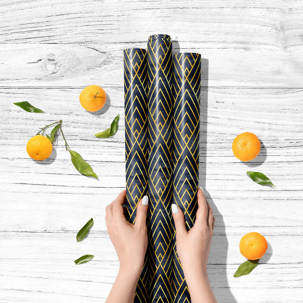 Geometric Pattern D35 Art & Craft Gift Wrapping Paper-Wrapping Papers-WRP_PP-IC 5016265 IC 5016265, Art and Paintings, Art Deco, Geometric, Geometric Abstraction, Illustrations, Patterns, Retro, Signs, Signs and Symbols, pattern, d35, art, craft, gift, wrapping, paper, elegant, texture, classic, gold, wallpaper, deco, background, backdrop, blue, dark, design, fine, line, golden, illustration, seamless, simple, subtle, artzfolio, wrapping paper, gift wrapping paper, gift wrapping, birthday wrapping paper, ho
