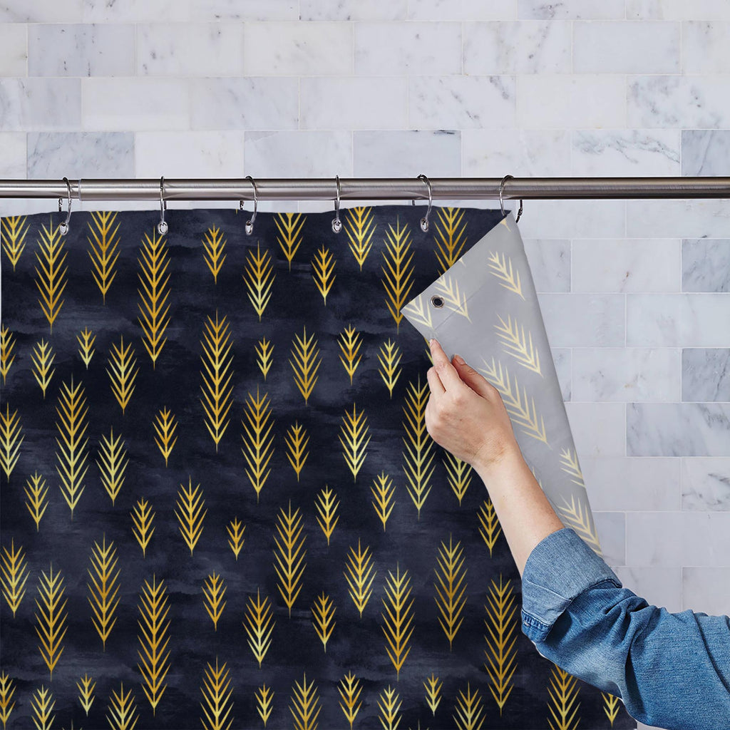 Winter Christmas Trees Washable Waterproof Shower Curtain-Shower Curtains-CUR_SH_EL-IC 5016266 IC 5016266, Art and Paintings, Christianity, Geometric, Geometric Abstraction, Illustrations, Patterns, Retro, Signs, Signs and Symbols, winter, christmas, trees, washable, waterproof, shower, curtain, art, backdrop, background, pattern, classic, design, elegant, gold, golden, illustration, line, new, years, pine, tree, branch, seamless, simple, subtle, texture, wallpaper, wrapping, paper, artzfolio, shower curtai